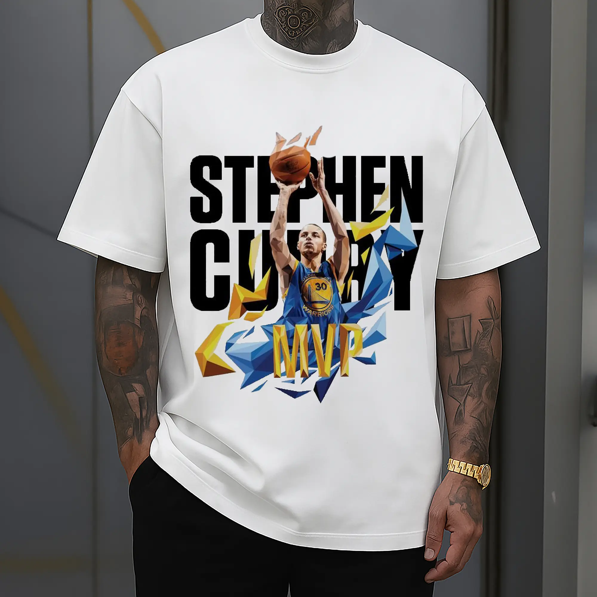 Stephen Curry MVP Polygon Art Shirt