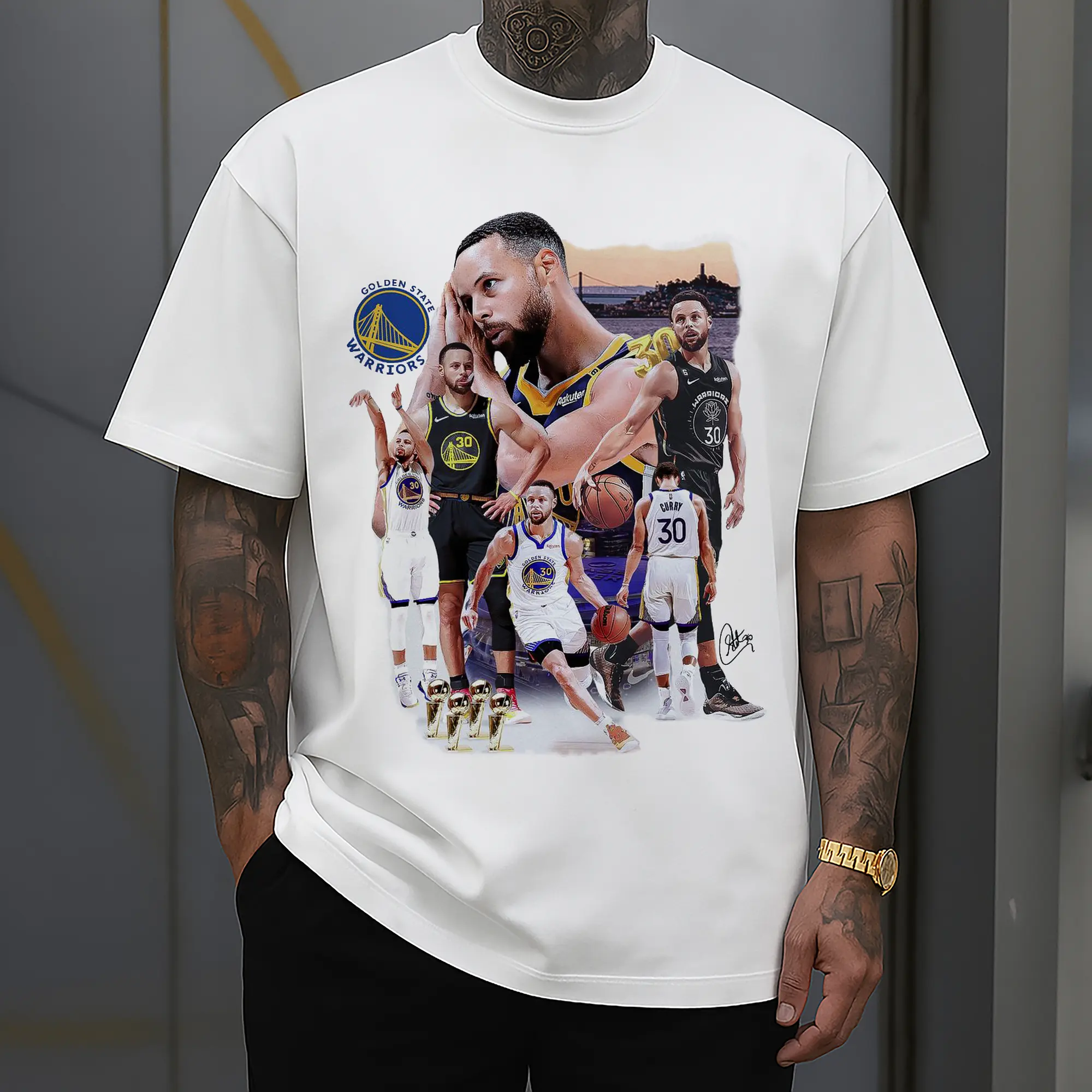 Stephen Curry 4×Championship Journey Shirt