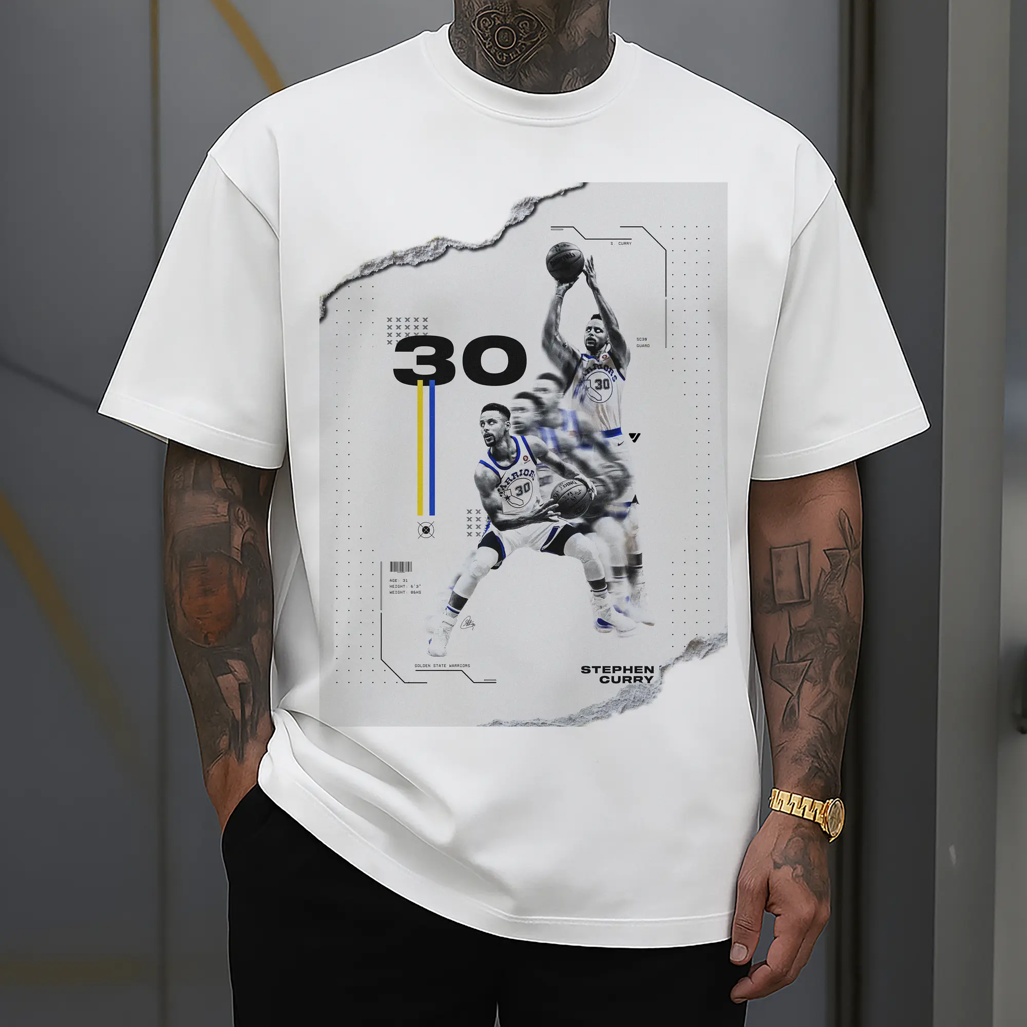 Stephen Curry #30 Shred Art Shirt