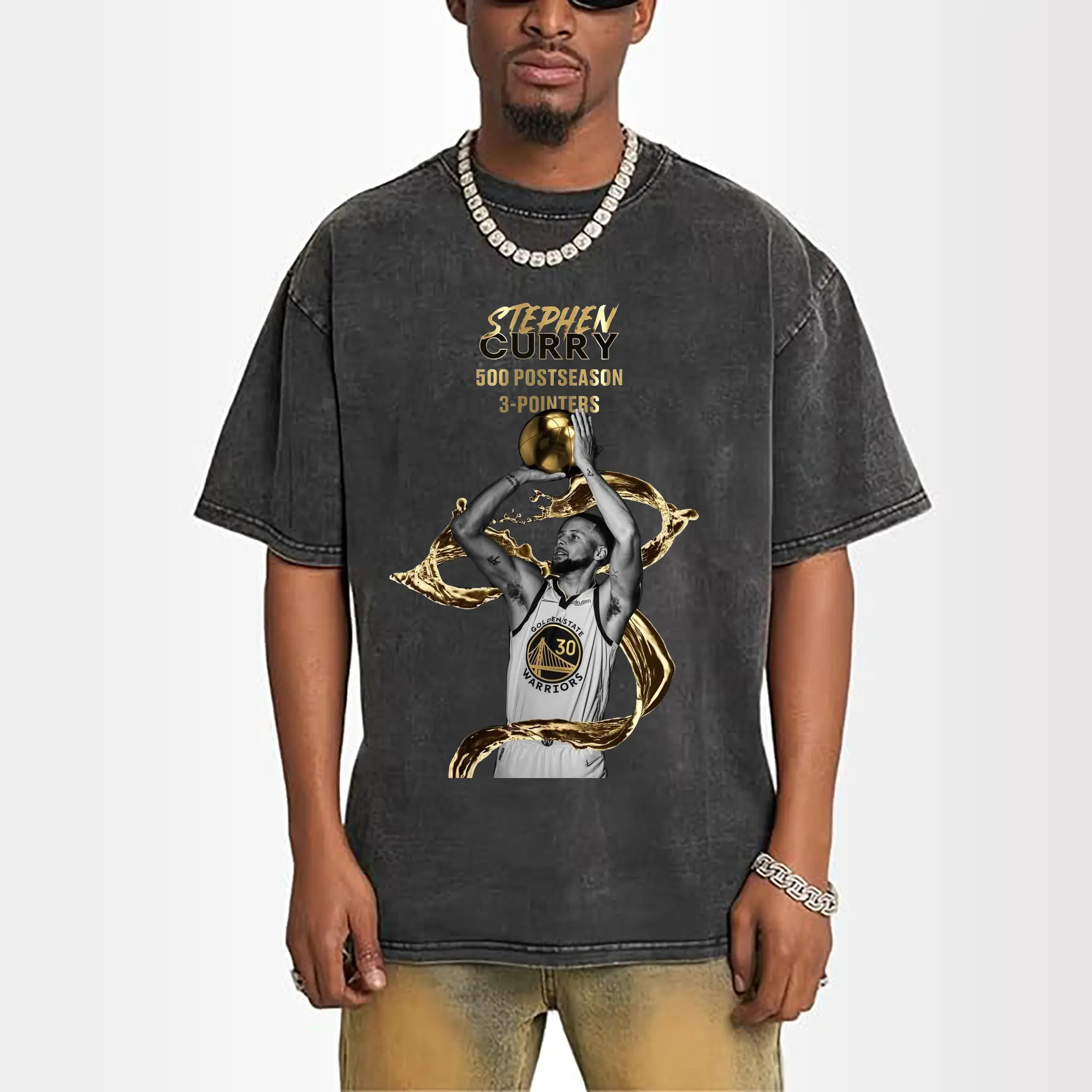 Stephen Curry 500 Playoff 3-Pointers Milestone Shirt