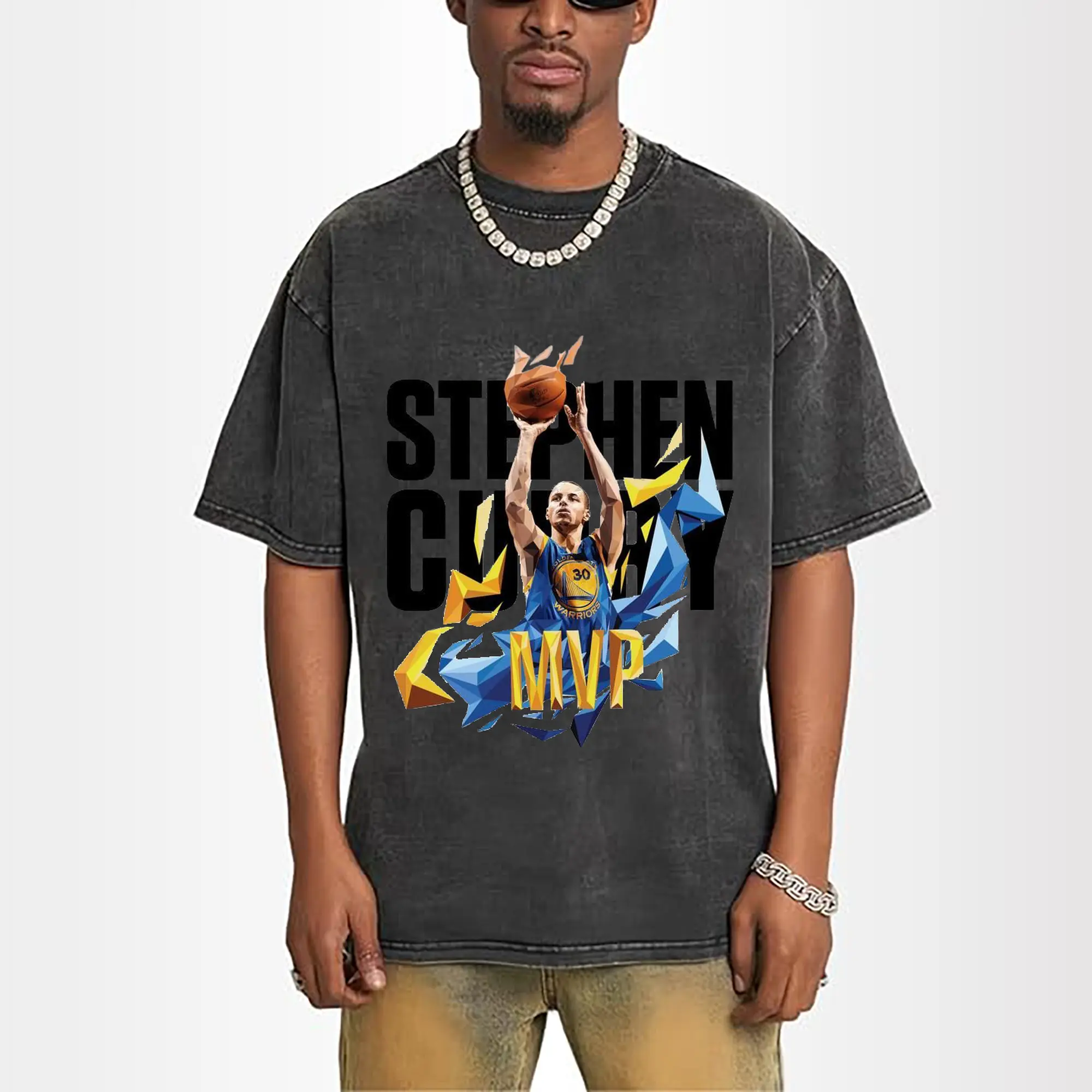 Stephen Curry MVP Polygon Art Shirt