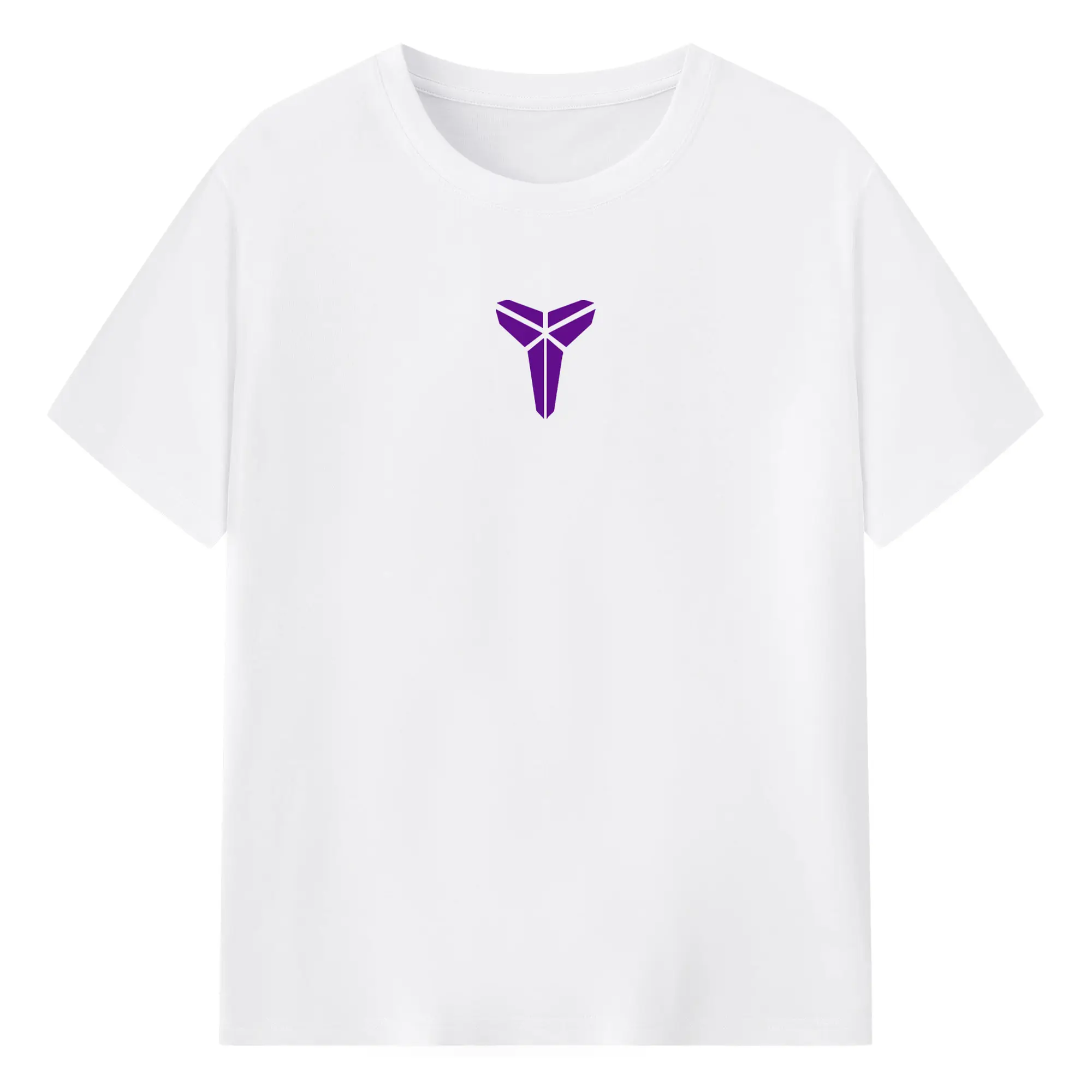 Kobe Bryant Lakers personal logo - 180g Cotton T-Shirt With Front Heat Transfer Print – Soft, Lightweight, Fitted Design – Comfortable Casual Wear For Sports & Everyday Use