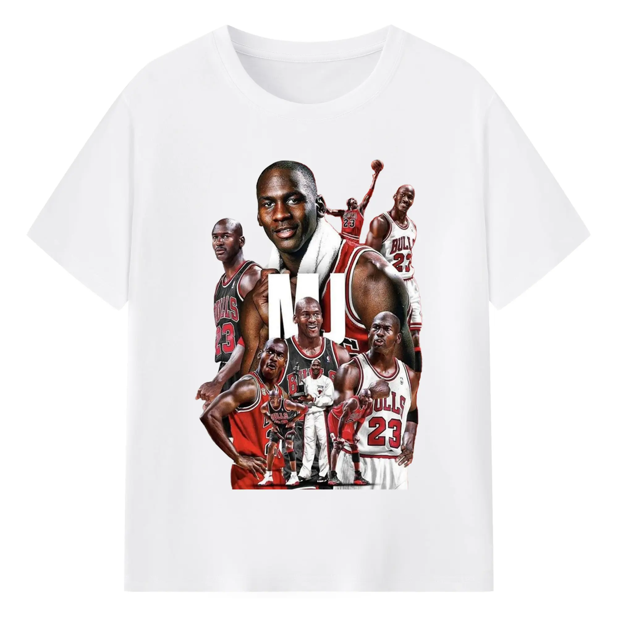 MJ Career Collage Tribute Shirt - 180g Cotton T-Shirt With Front Heat Transfer Print – Soft, Lightweight, Fitted Design – Comfortable Casual Wear For Sports & Everyday Use