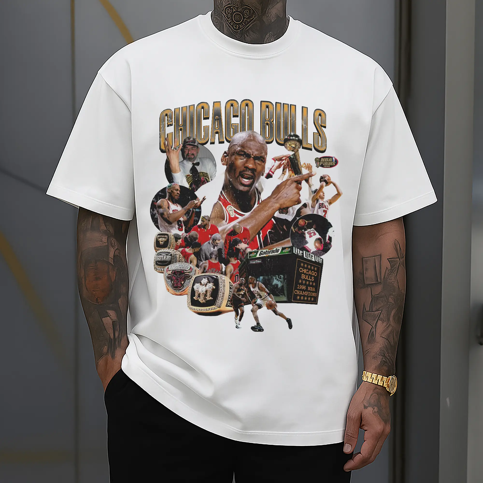 Michael Jordan 1996 Chicago Bulls Champions Shirt