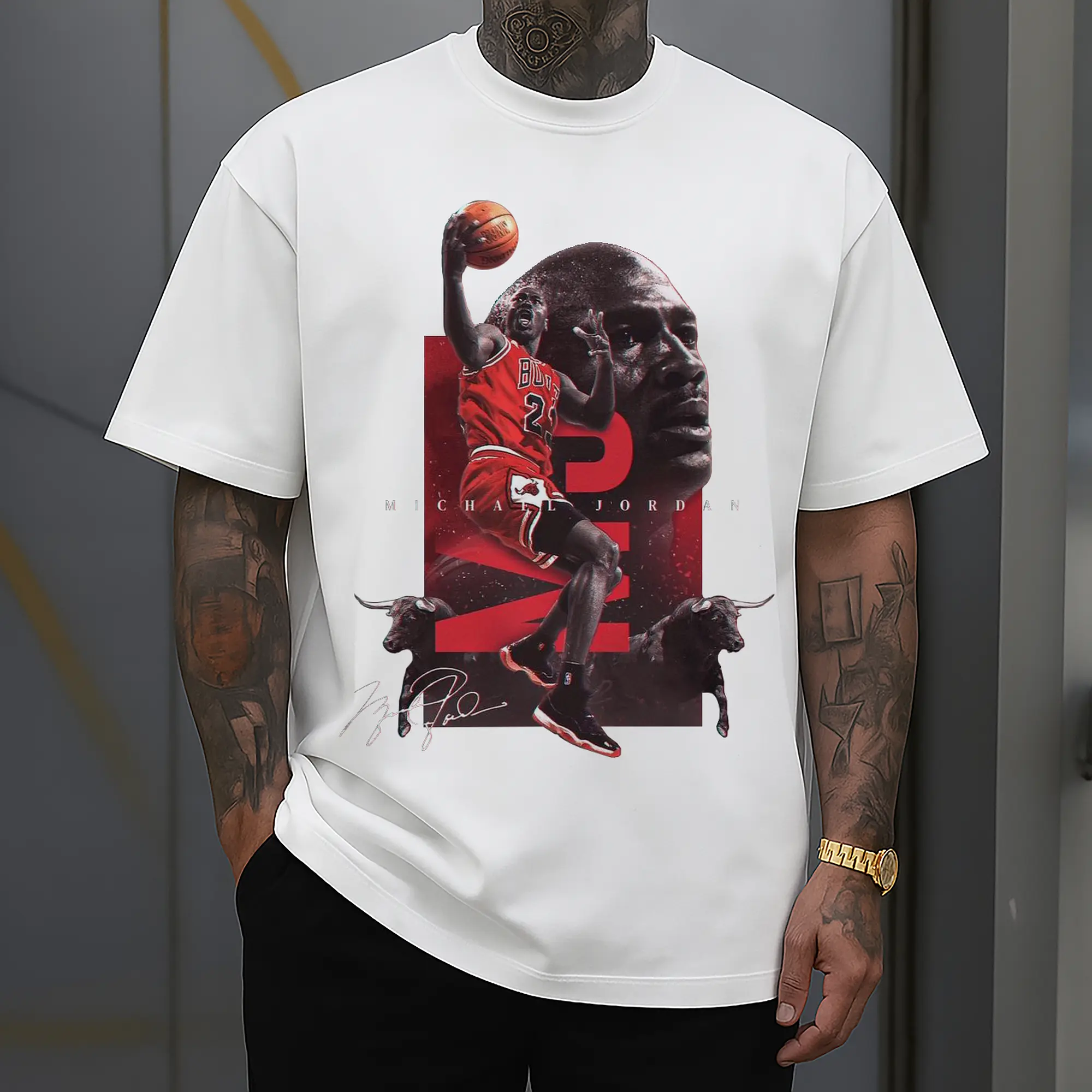 Michael Jordan Chicago Bulls GOAT Tribute Shirt