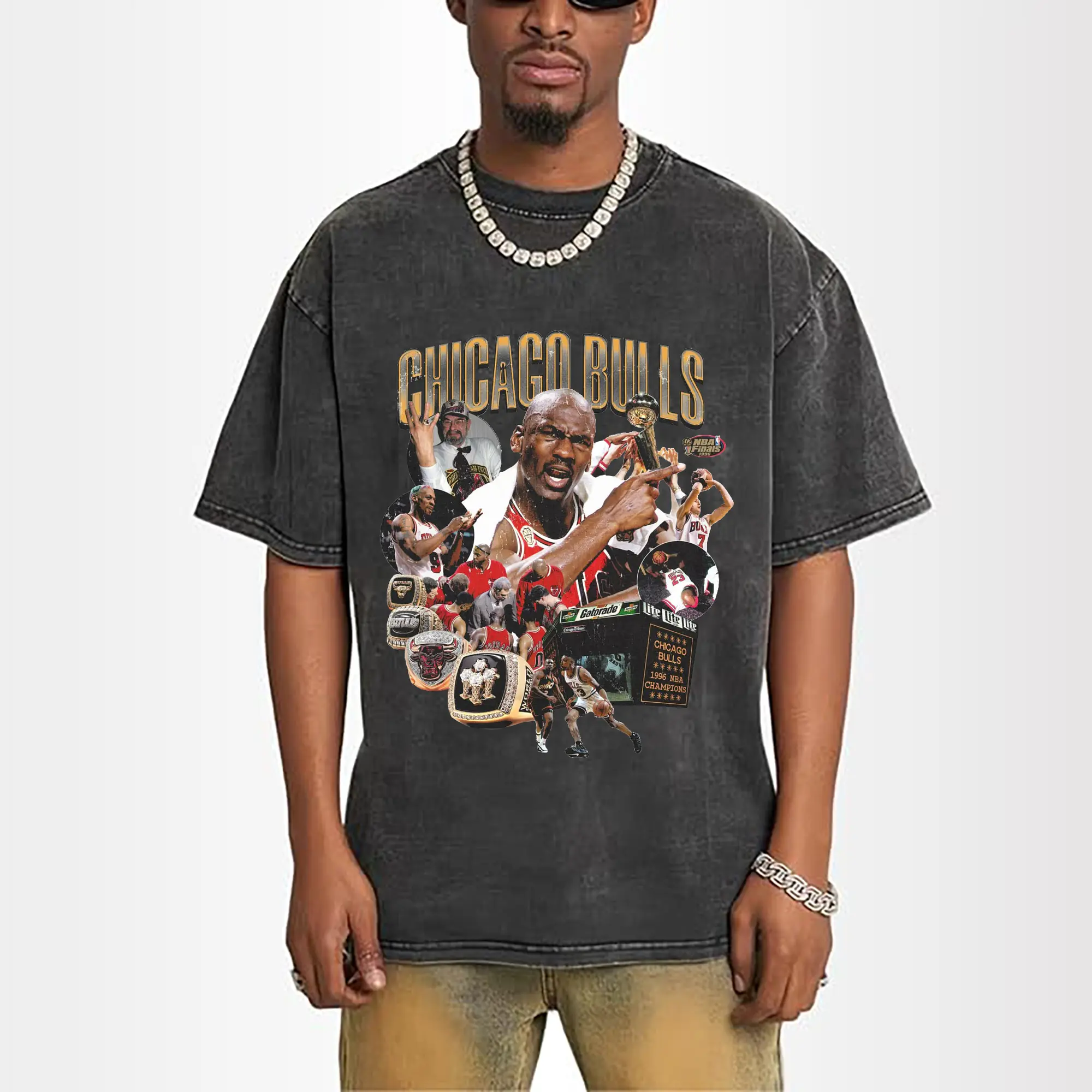 Michael Jordan 1996 Chicago Bulls Champions Shirt