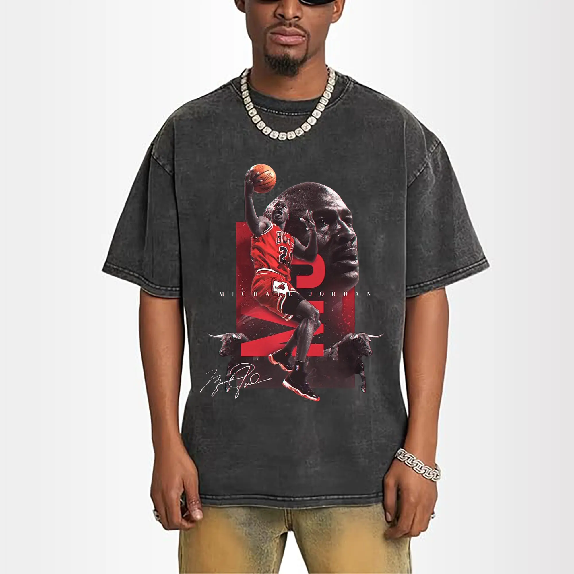 Michael Jordan Chicago Bulls GOAT Tribute Shirt