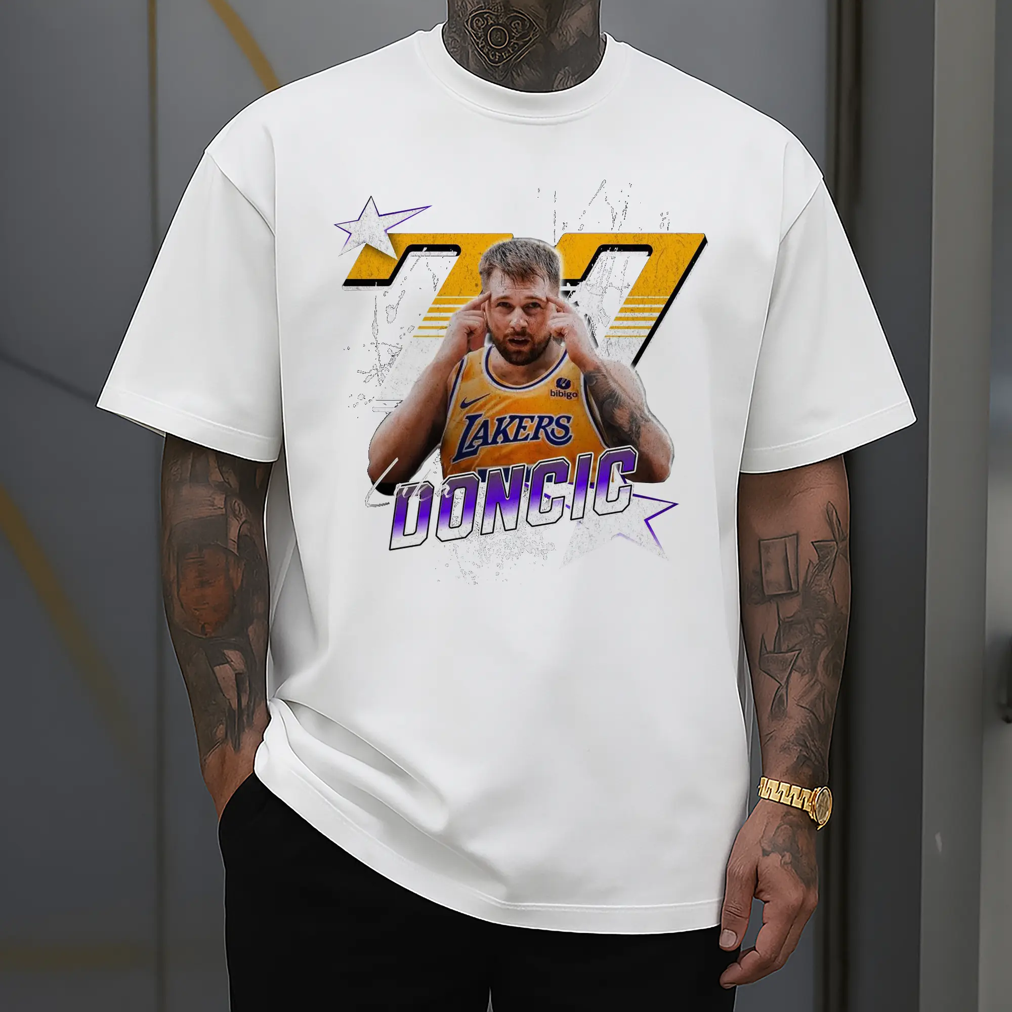 Luka Dončić 77 Uniting Luka’s Magic with LA Lakers Shirt