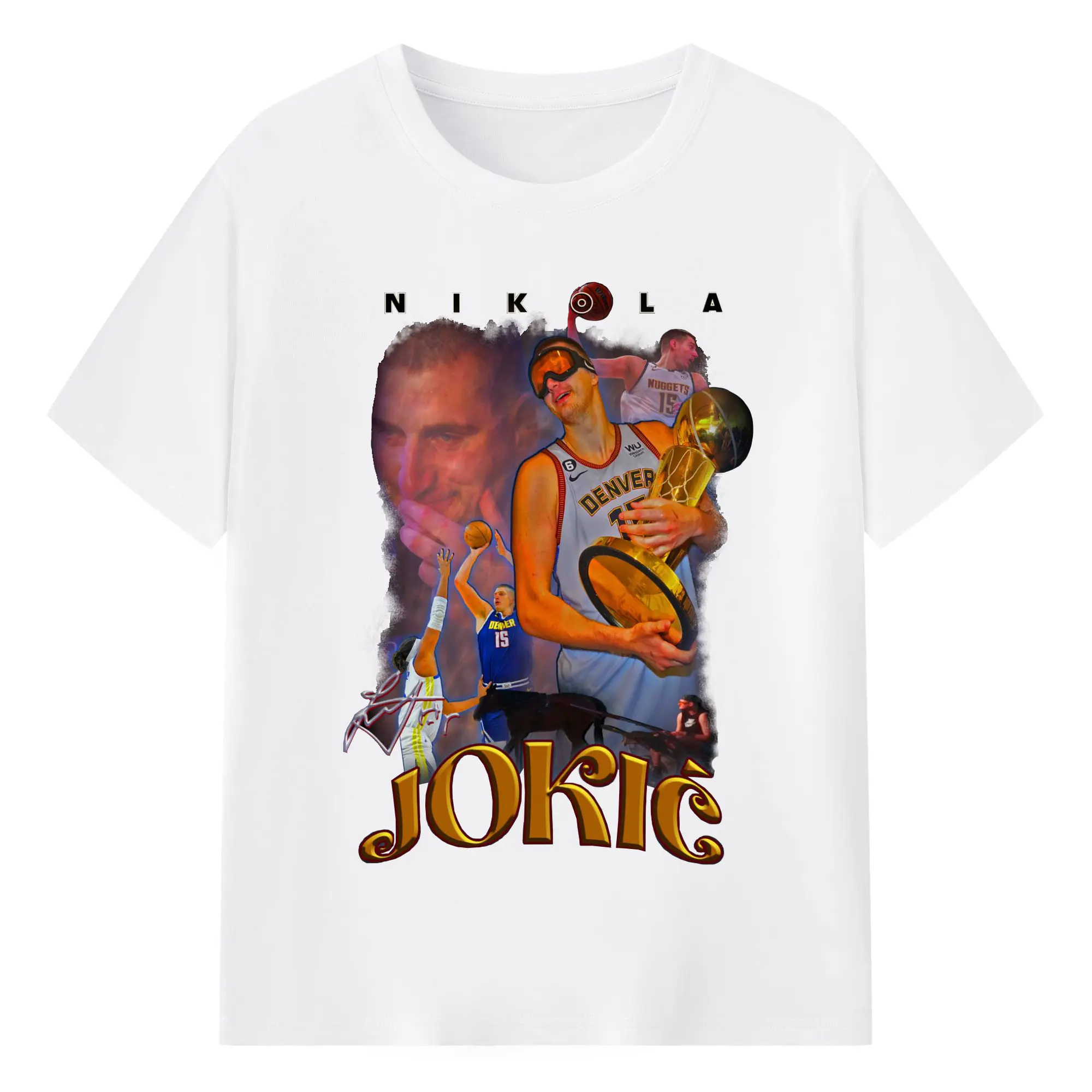 Nikola Jokić Nikola Jokic Finals MVP Shirt for Nuggets Fans - 180g Cotton T-Shirt With Front Heat Transfer Print – Soft, Lightweight, Fitted Design – Comfortable Casual Wear For Sports & Everyday Use