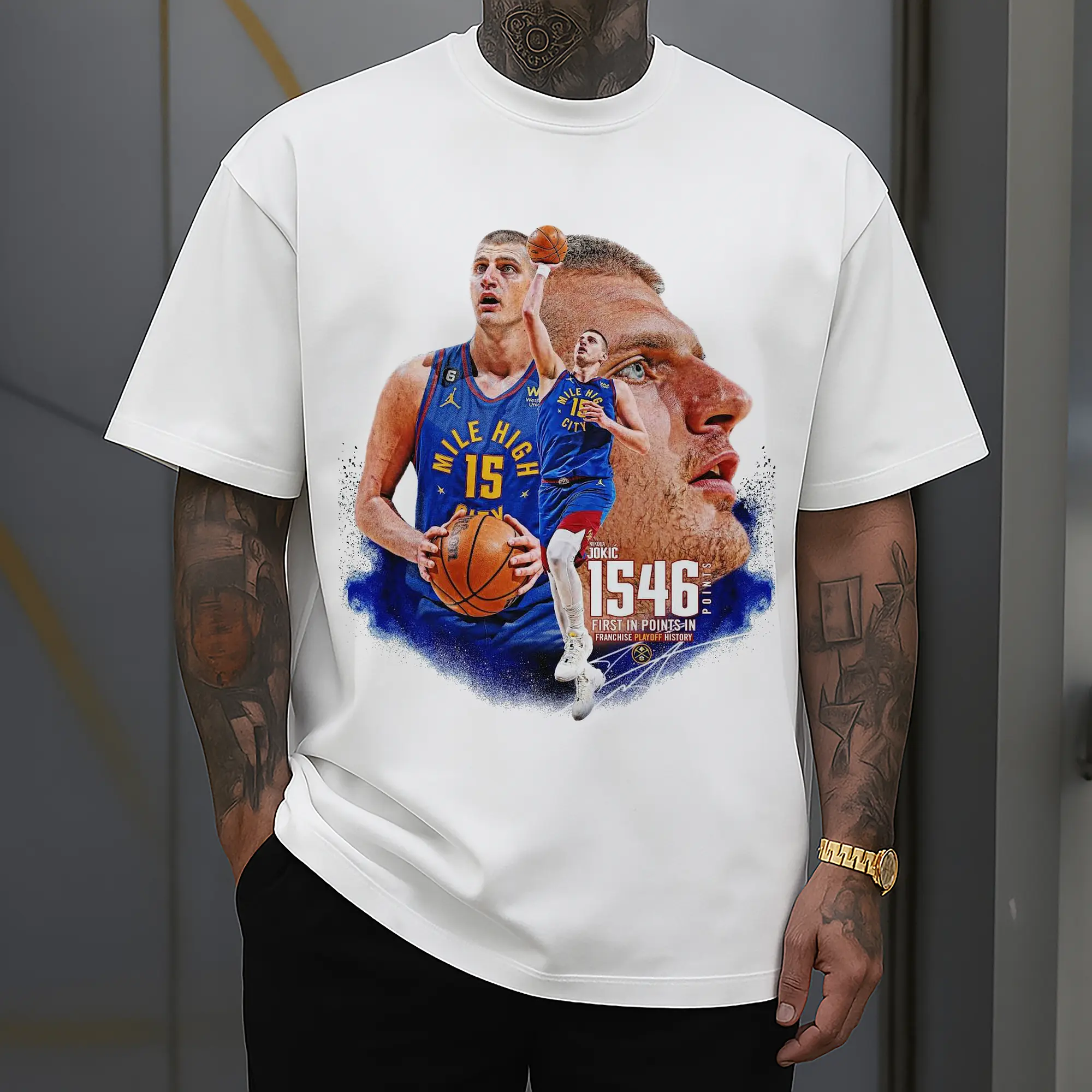 Nikola Jokic 1546 Points Tribute Shirt