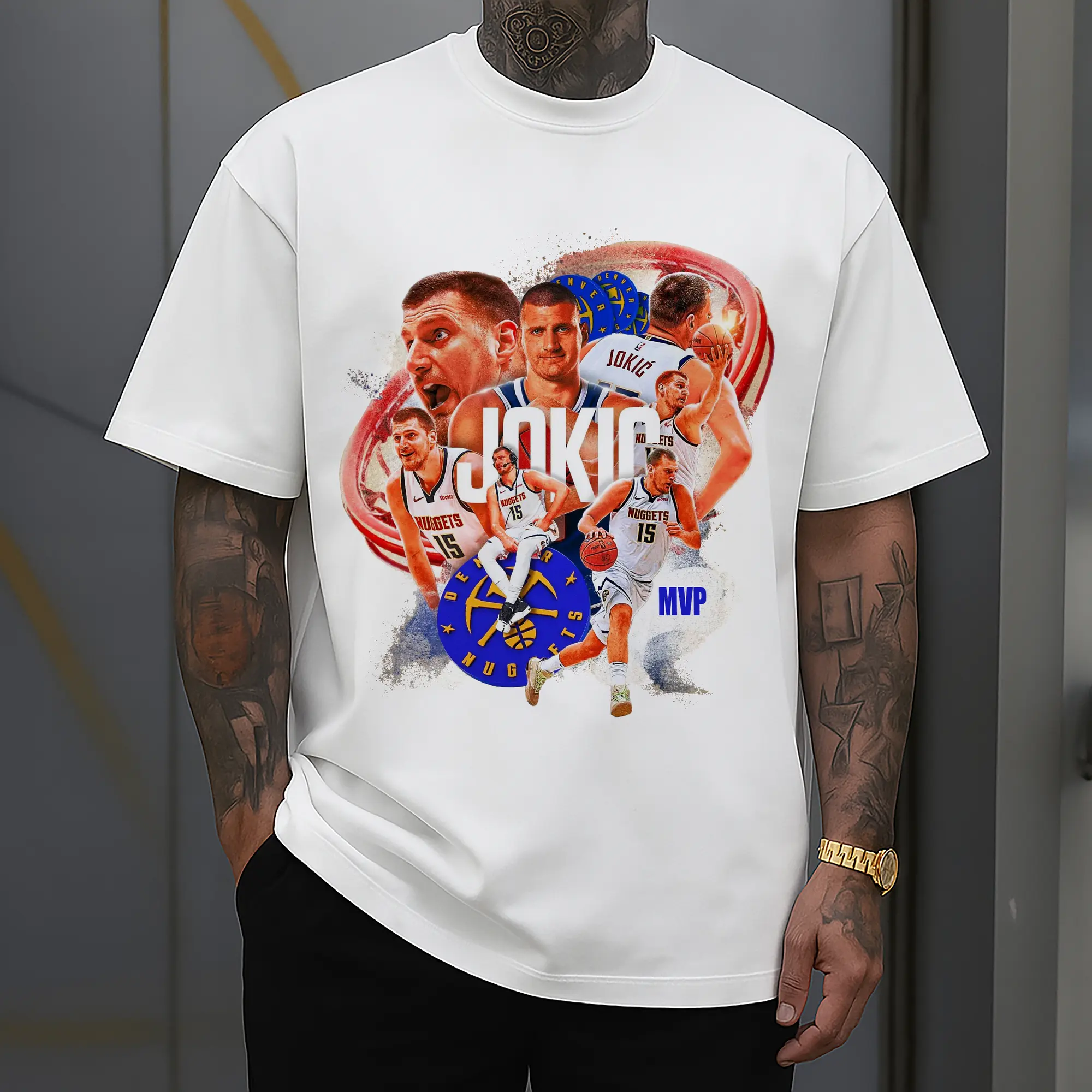 Nikola Jokić Denver Nuggets MVP Collage Shirt