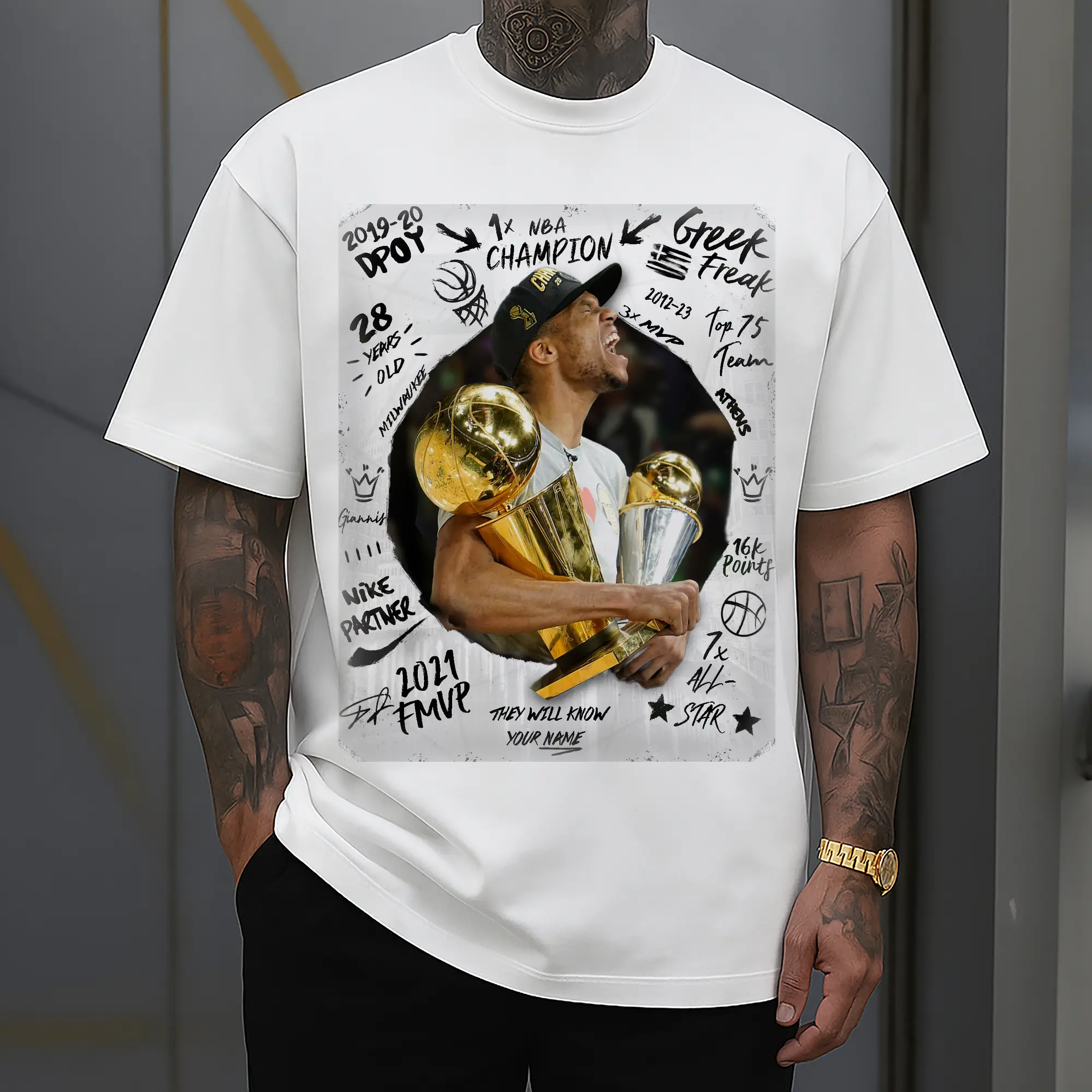 Giannis 2021 Finals MVP Graffiti Tribute Shirt