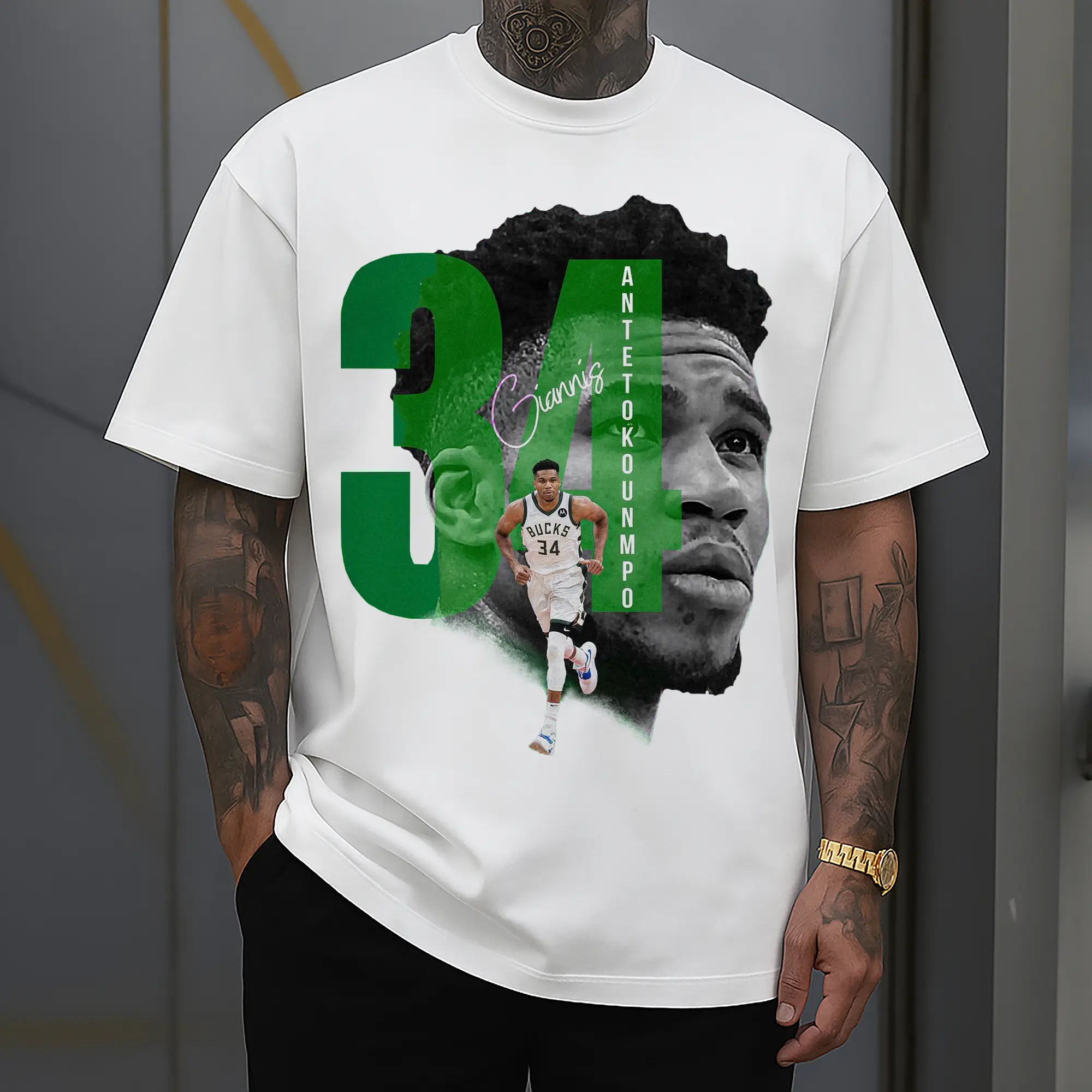 Giannis 34 Bucks Minimalist NBA Fan Shirt