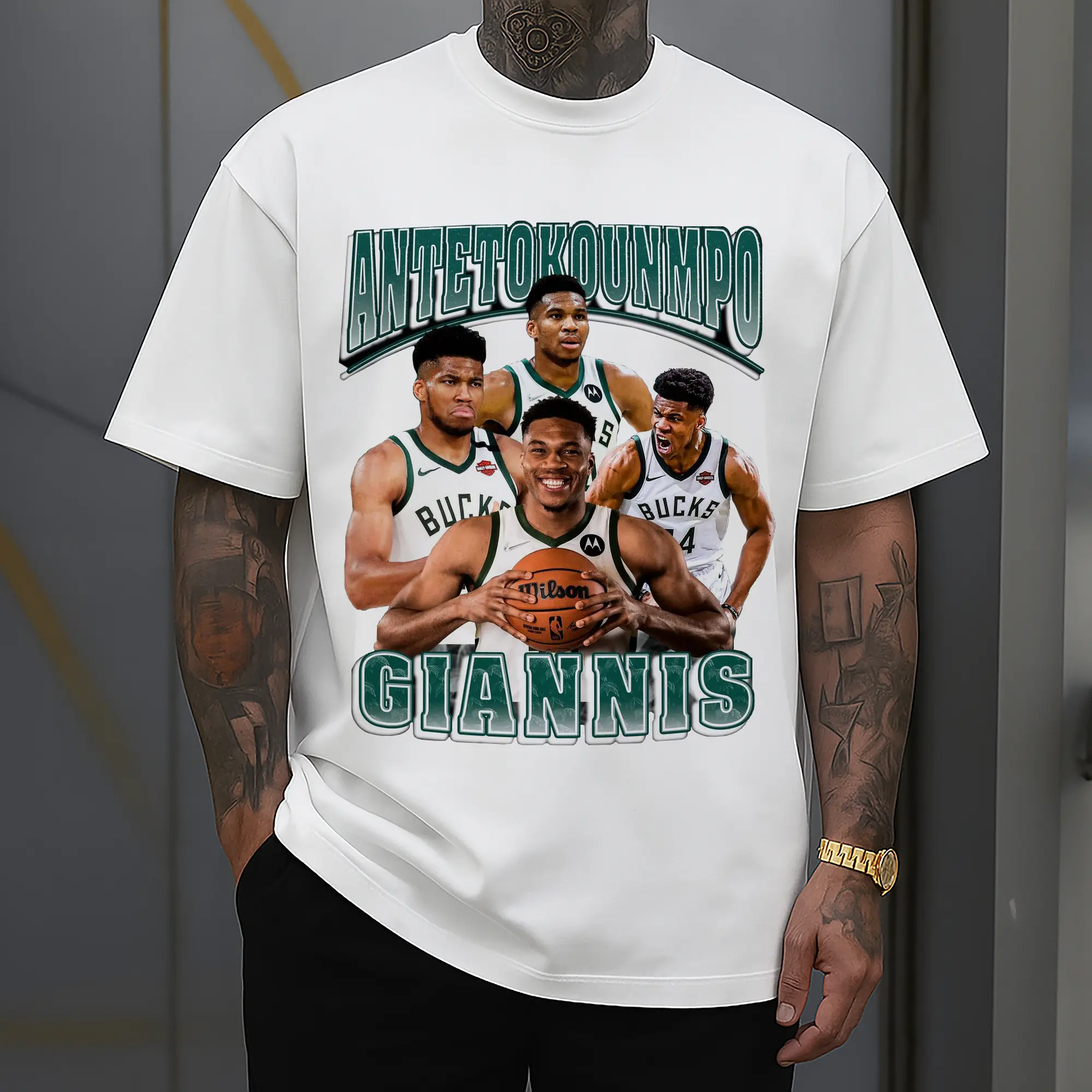 Giannis Antetokounmpo Multi-Pose Fan Shirt