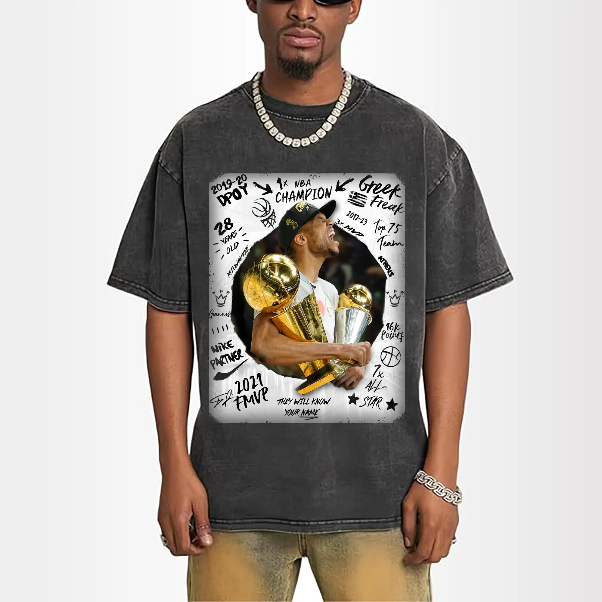 Giannis 2021 Finals MVP Graffiti Tribute Shirt