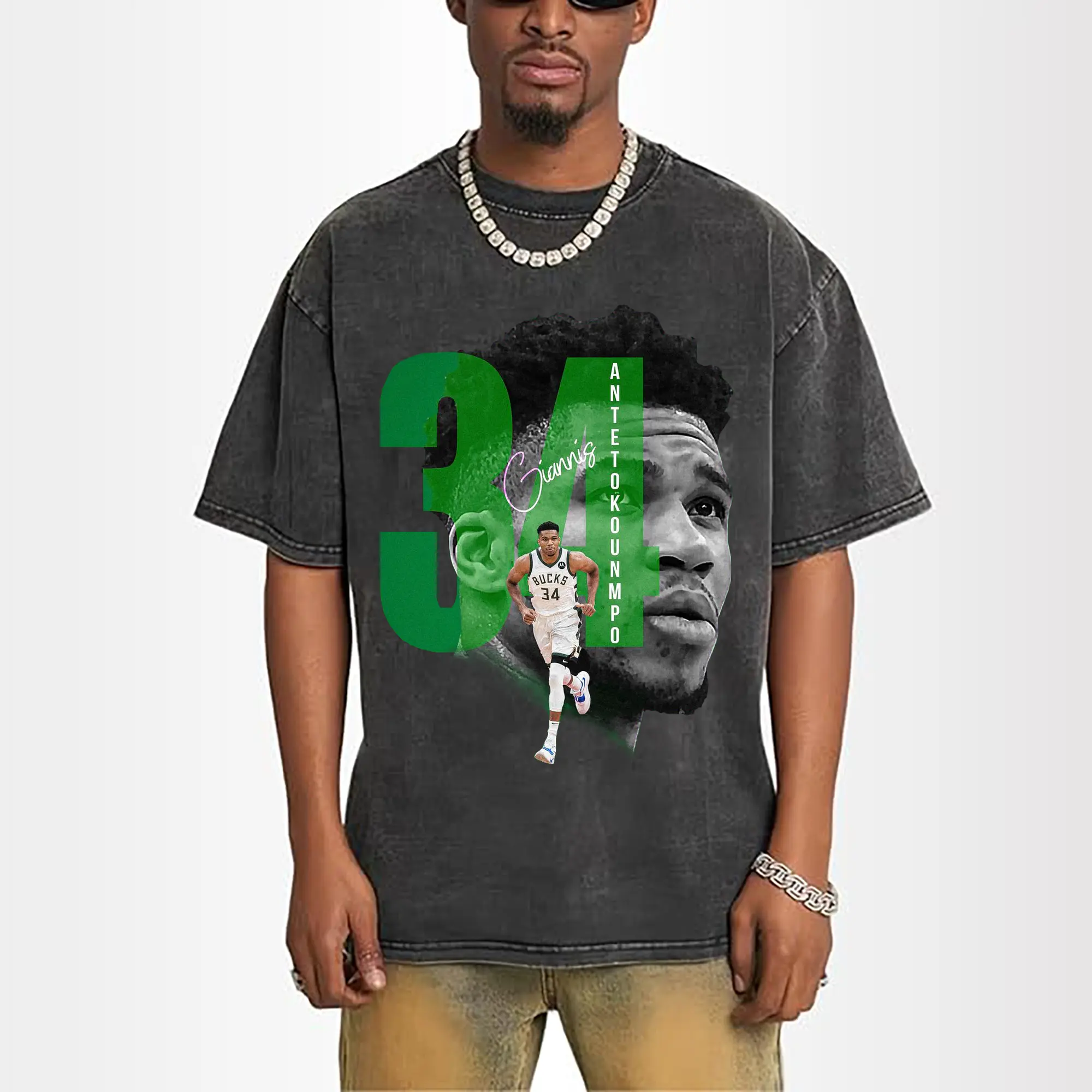 Giannis 34 Bucks Minimalist NBA Fan Shirt