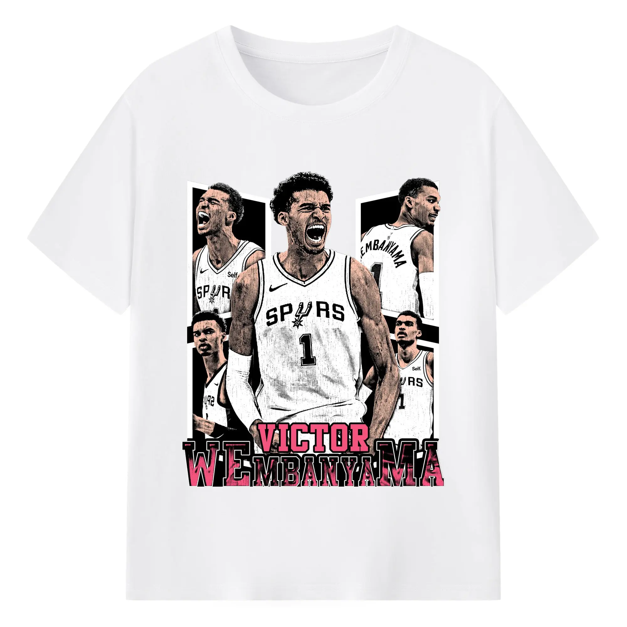 Victor Wembanyama “Roar Mode” Graphic Shirt - 180g Cotton T-Shirt With Front Heat Transfer Print – Soft, Lightweight, Fitted Design – Comfortable Casual Wear For Sports & Everyday Use