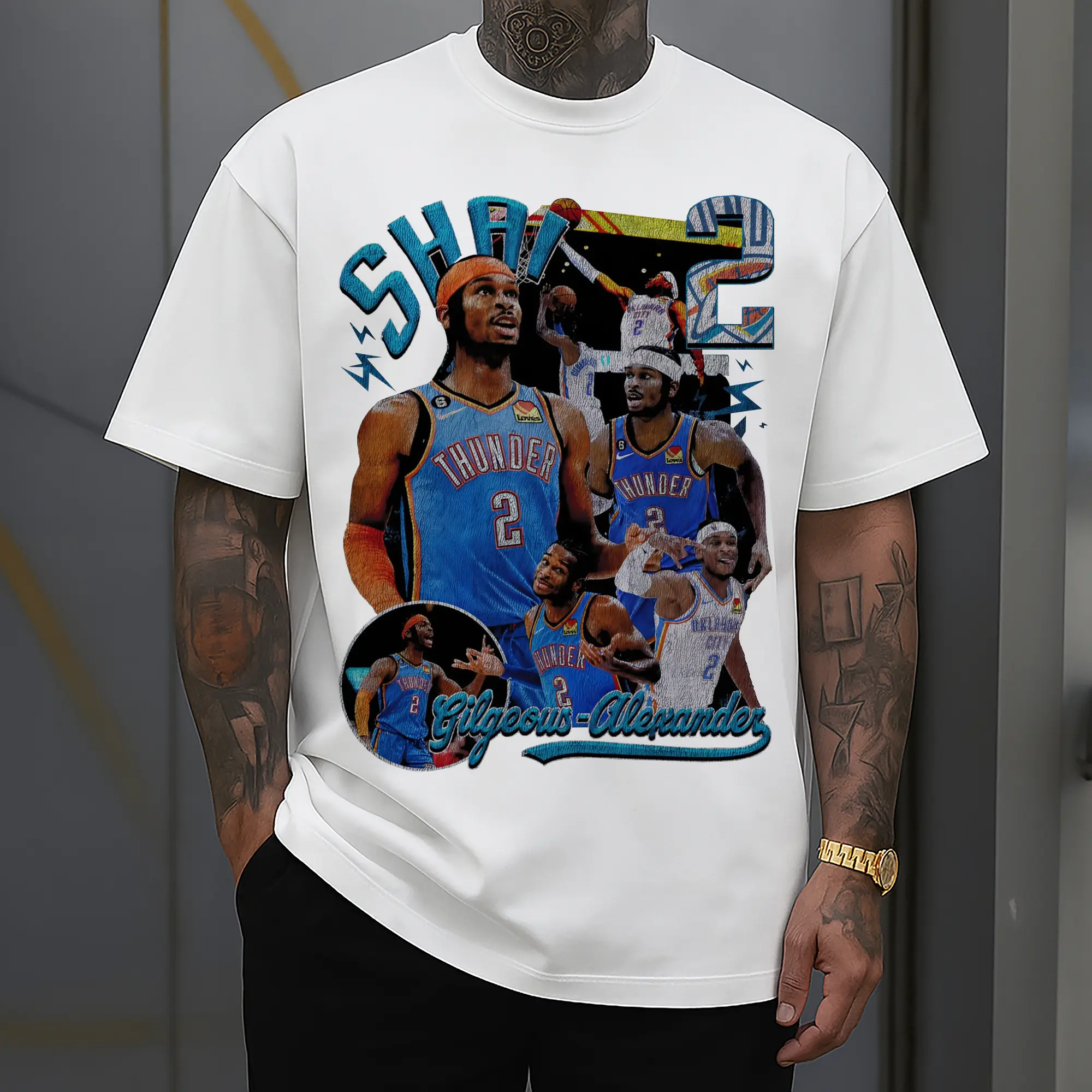 Retro SGA  Thunder Basketball Shirt