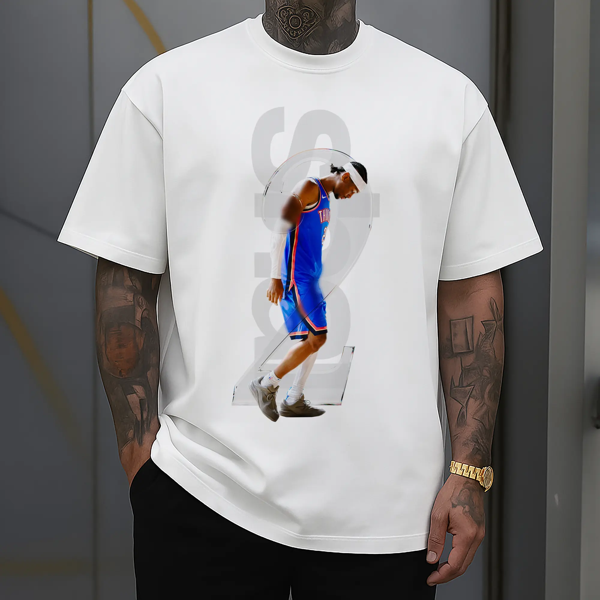 Shai Gilgeous - Alexander Transparent Number Art Shirt