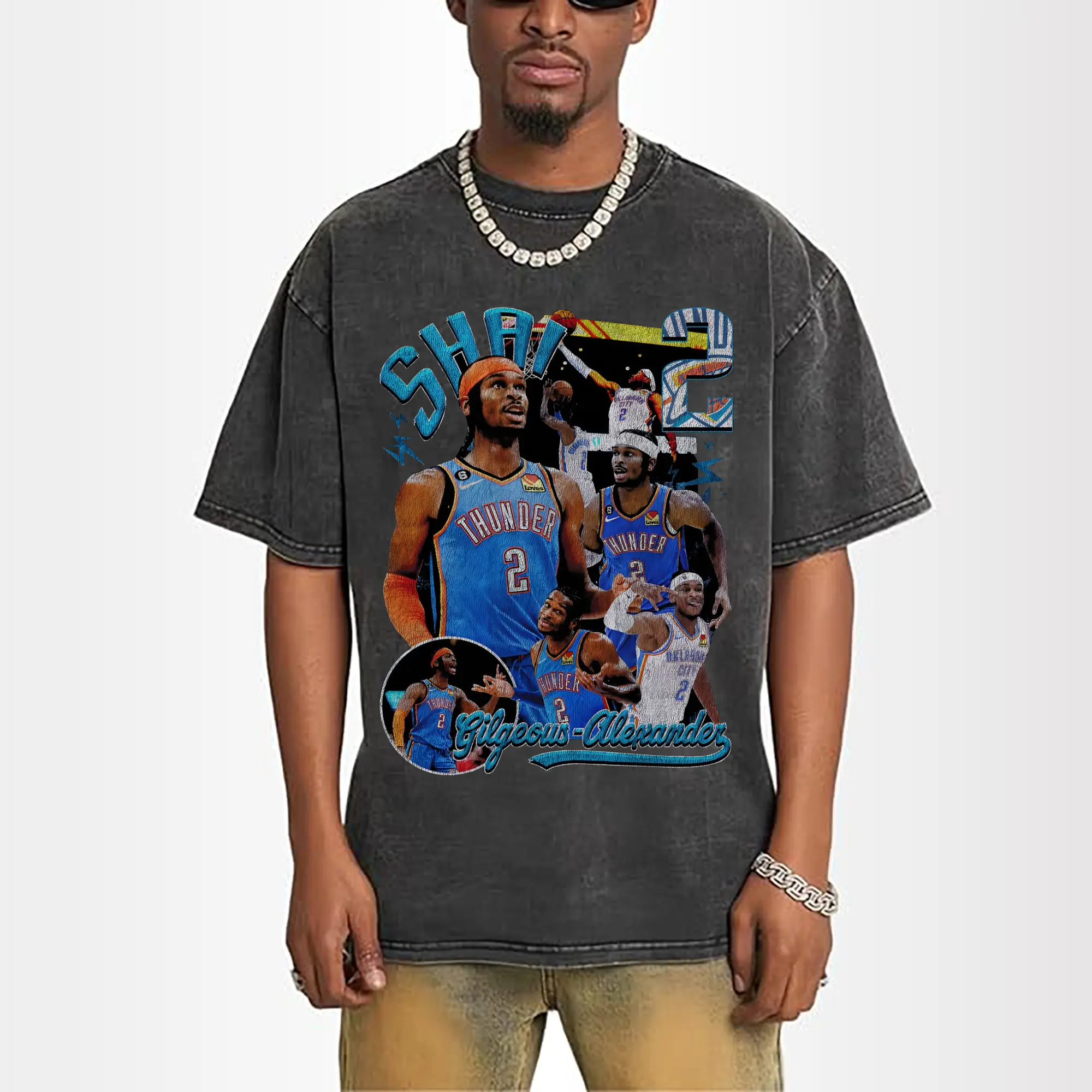 Retro SGA  Thunder Basketball Shirt