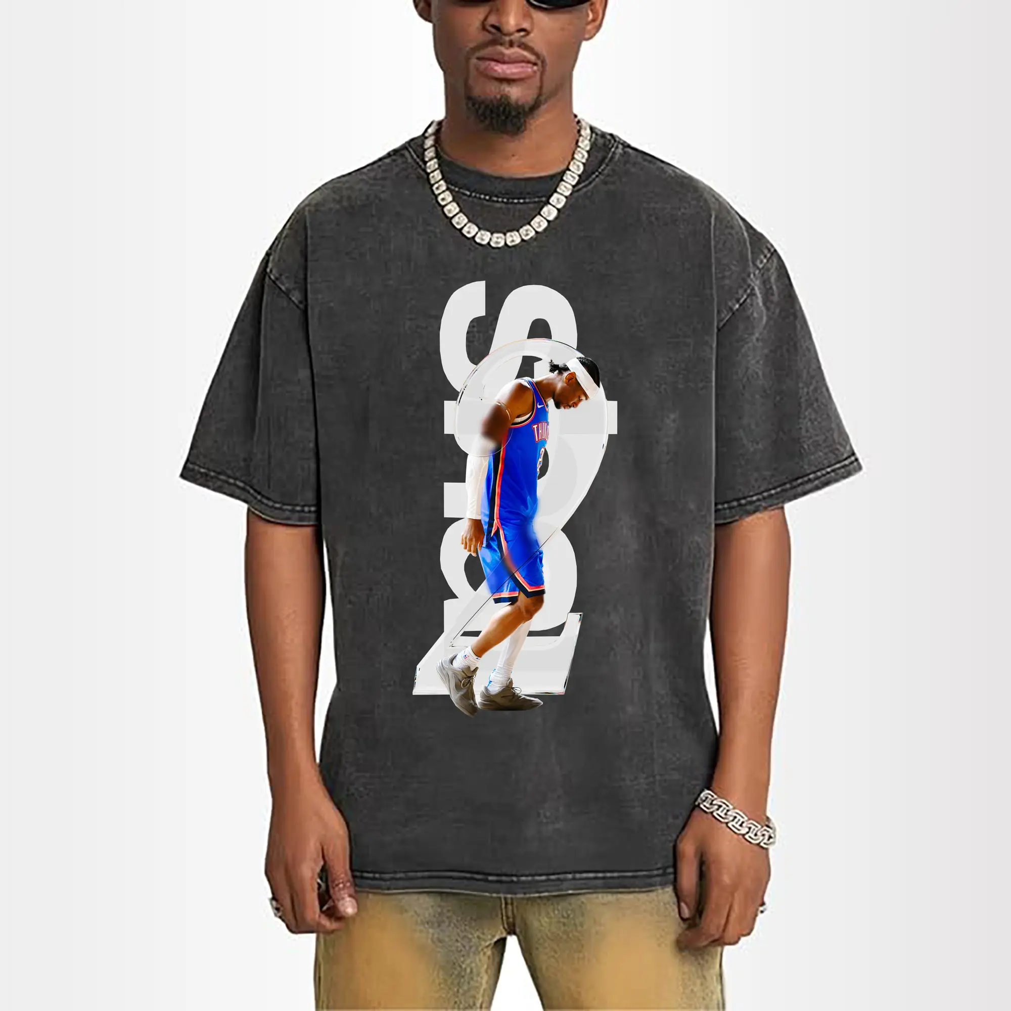 Shai Gilgeous - Alexander Transparent Number Art Shirt