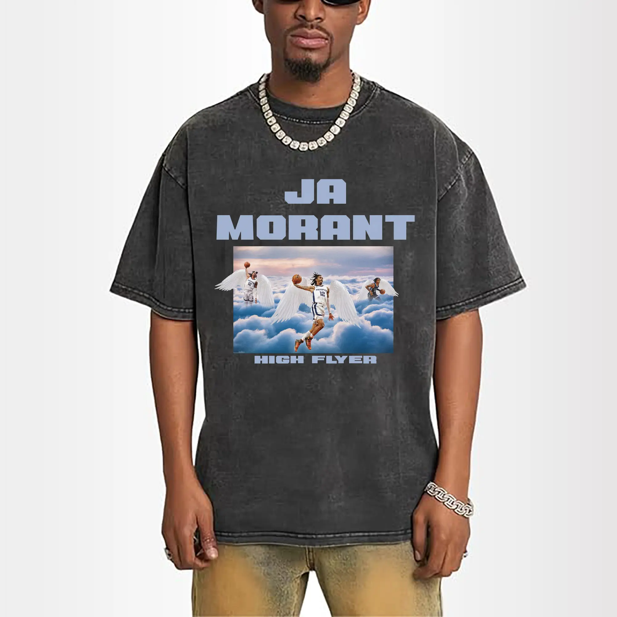 Ja Morant “High Flyer” Angel Wings Shirt