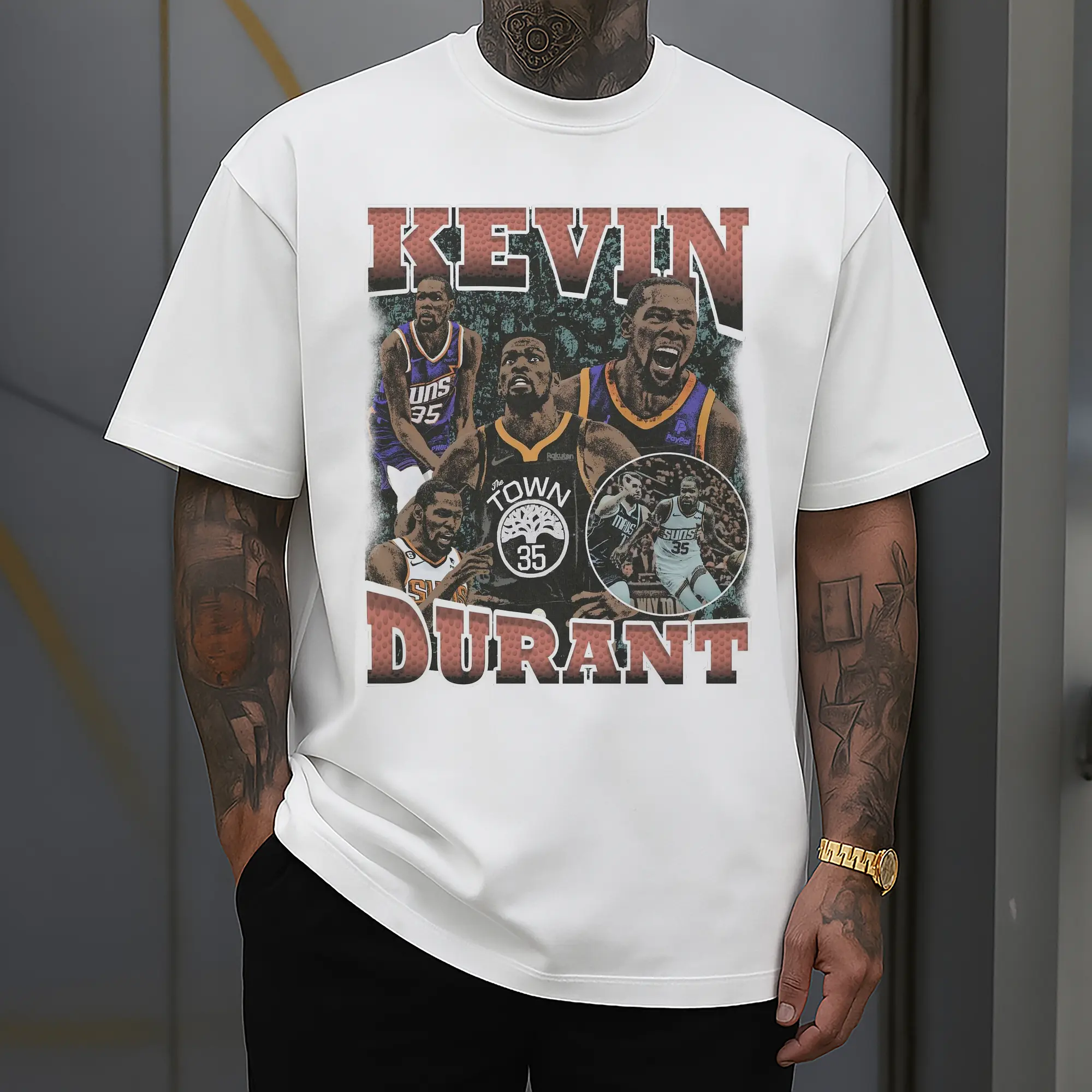 Kevin Durant Suns & Warriors Collectible Shirt