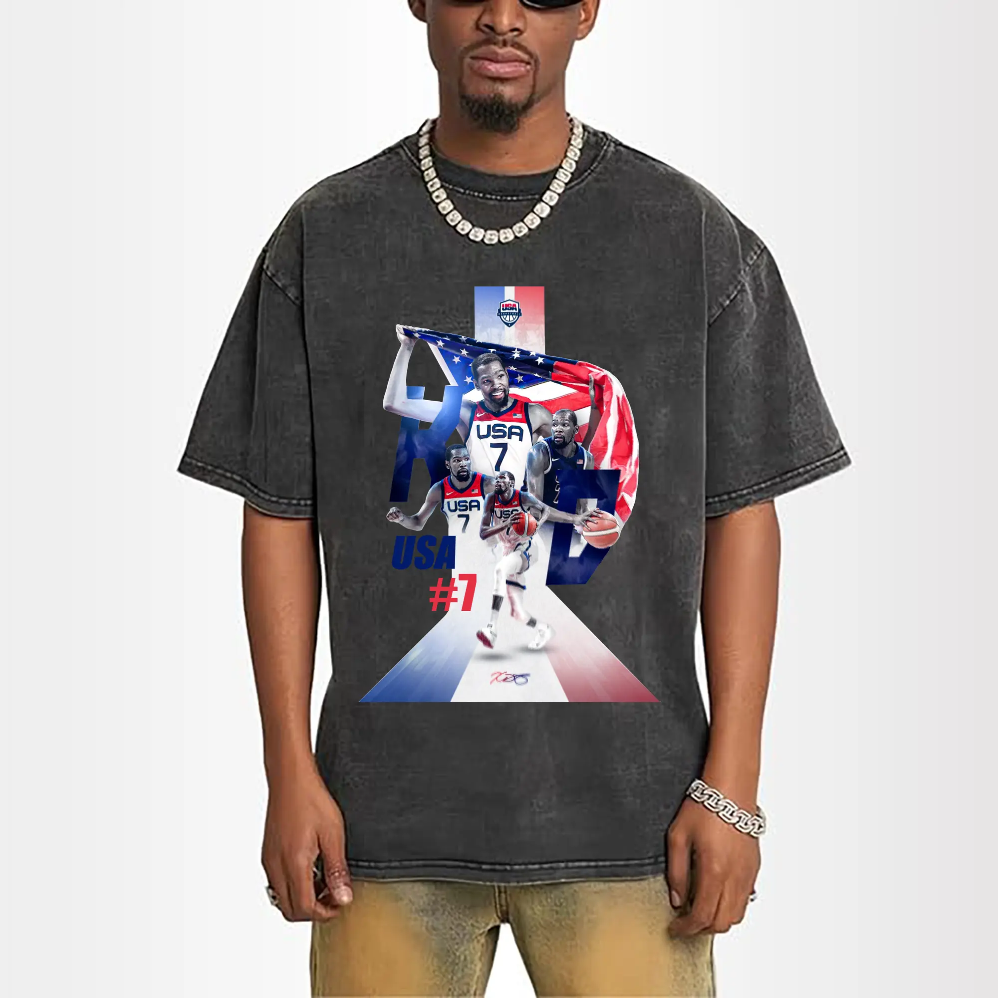 Kevin Durant  #7  Team USA Carpet Art Shirt