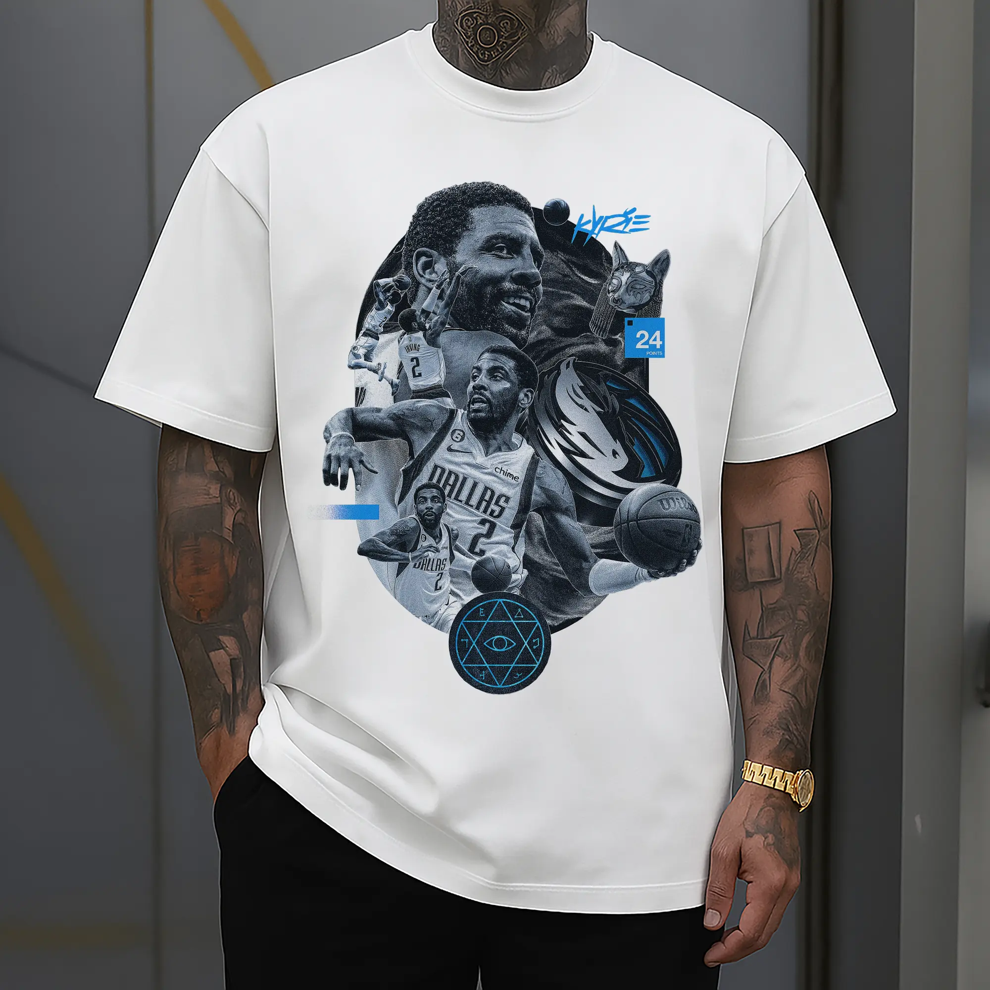 Kyrie Irving Dallas Mavericks Hexagram totem Art Shirt