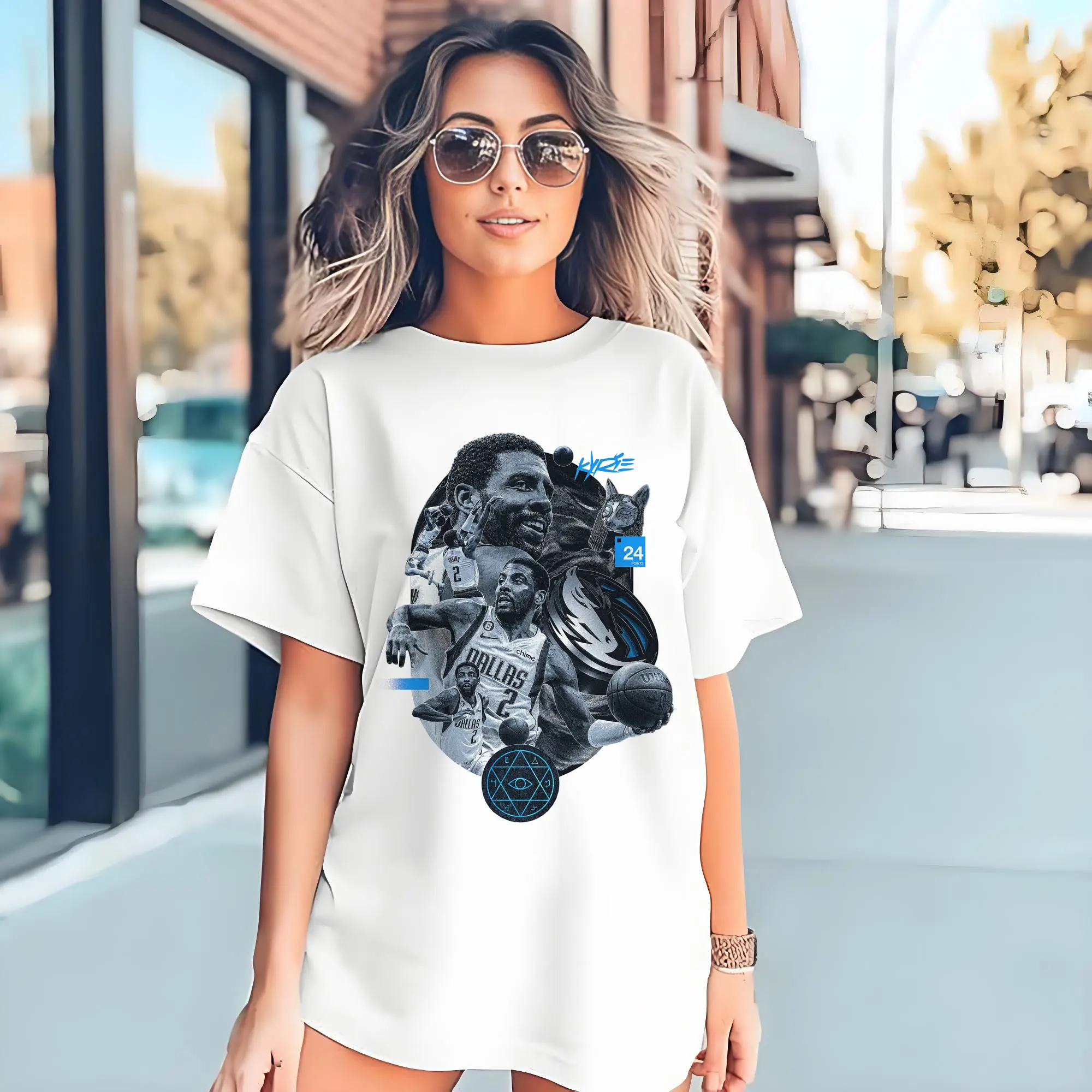 Kyrie Irving Dallas Mavericks Hexagram totem Art Shirt