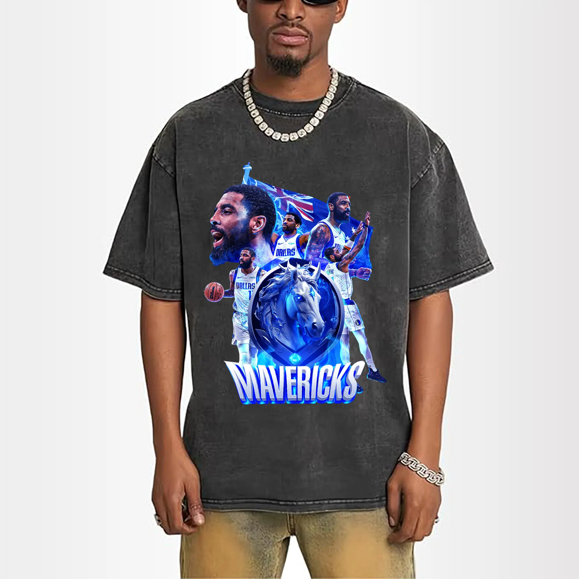 Kyrie Irving Dallas Mavericks 3D team logo POP Shirt