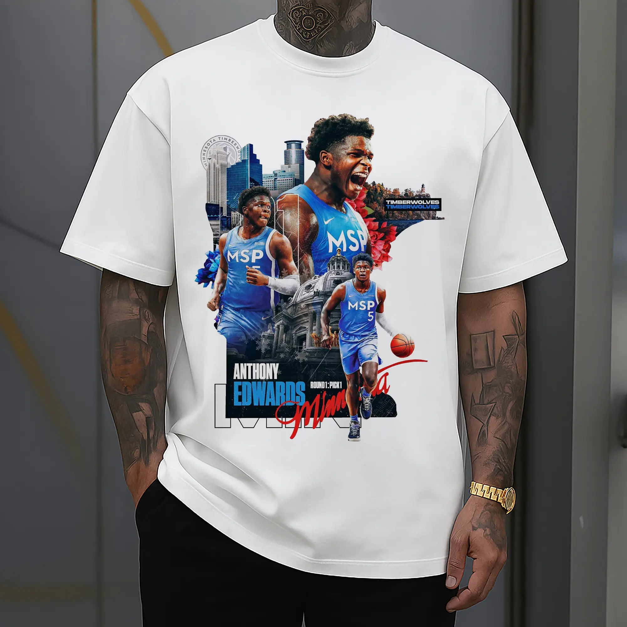 Anthony Edwards  Minnesota Timberwolves City Tribute Shirt