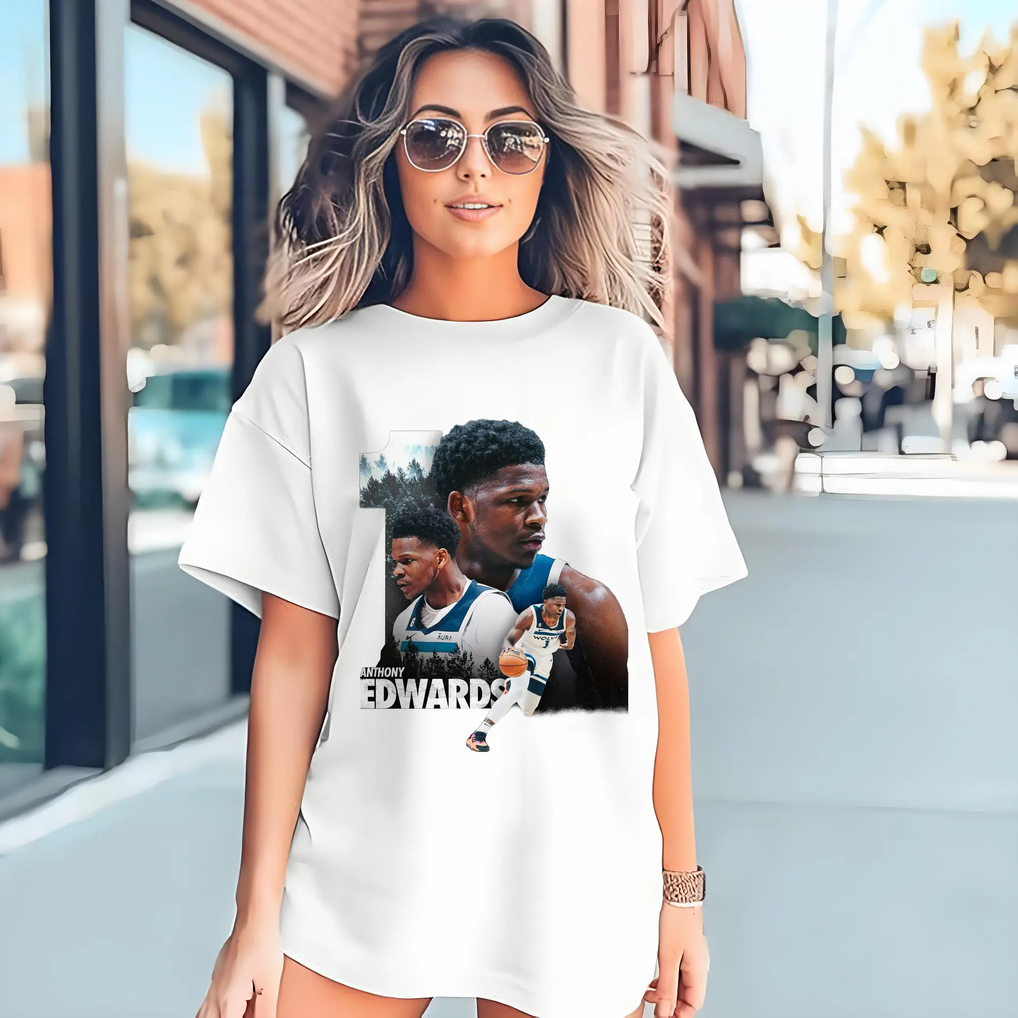 Anthony Edwards Minnesota Timberwolves #1 Art Shirt