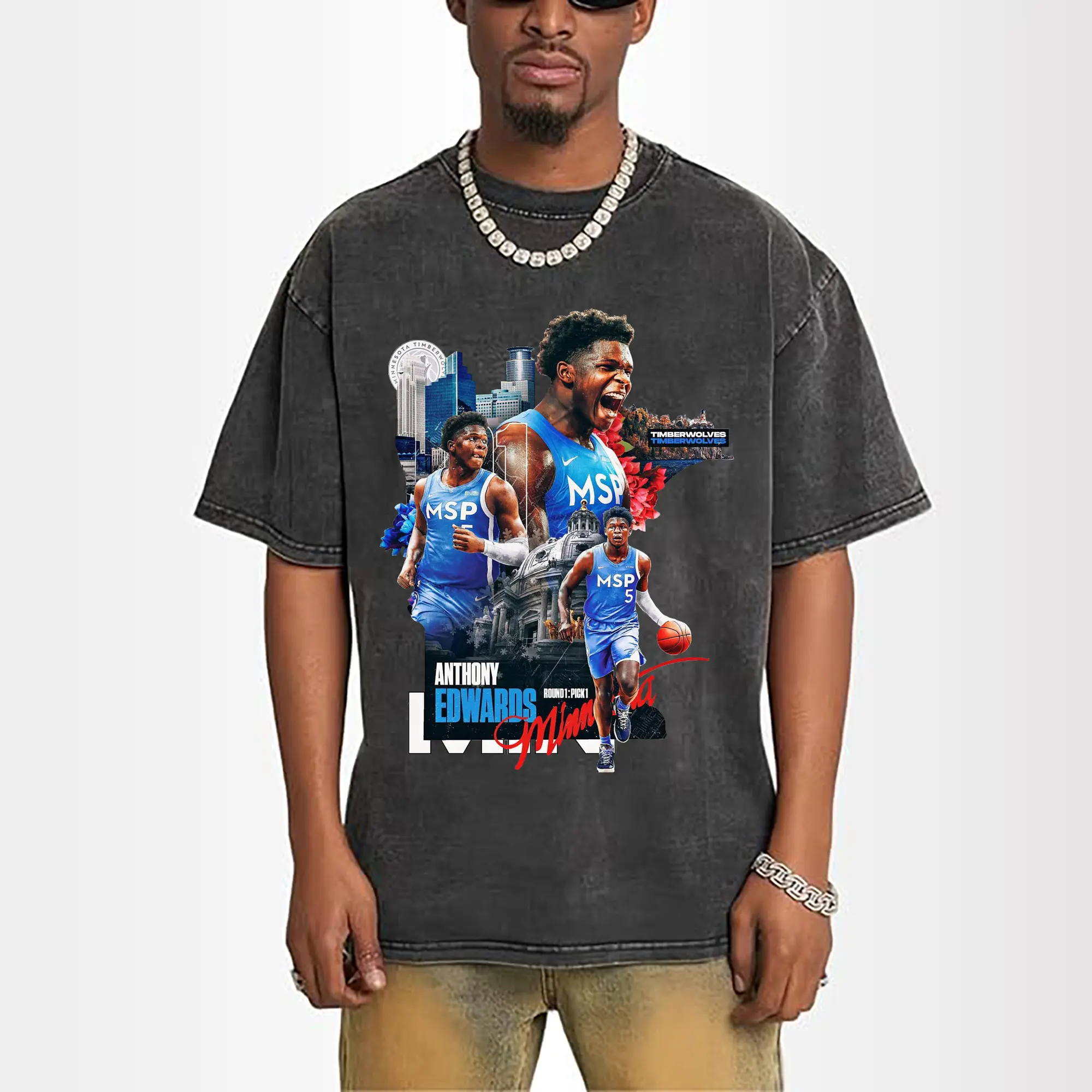 Anthony Edwards  Minnesota Timberwolves City Tribute Shirt