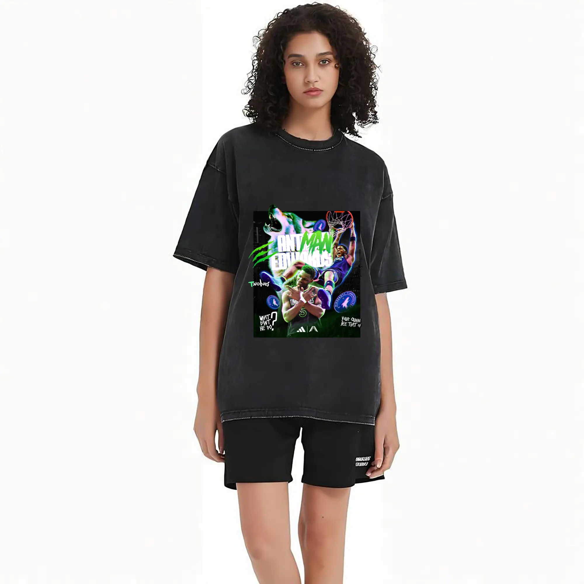 Anthony Edwards Timberwolves holographic style Shirt