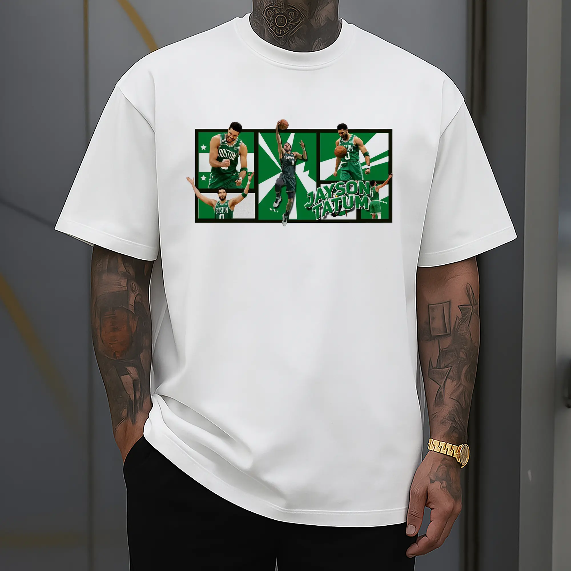 Jayson Tatum Comic Panel Celtics Shirt