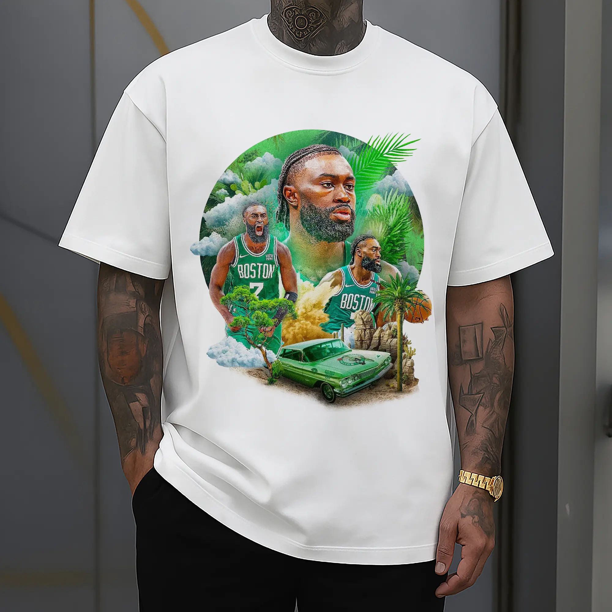 “Island of Green” Jaylen Brown Fantasy Shirt