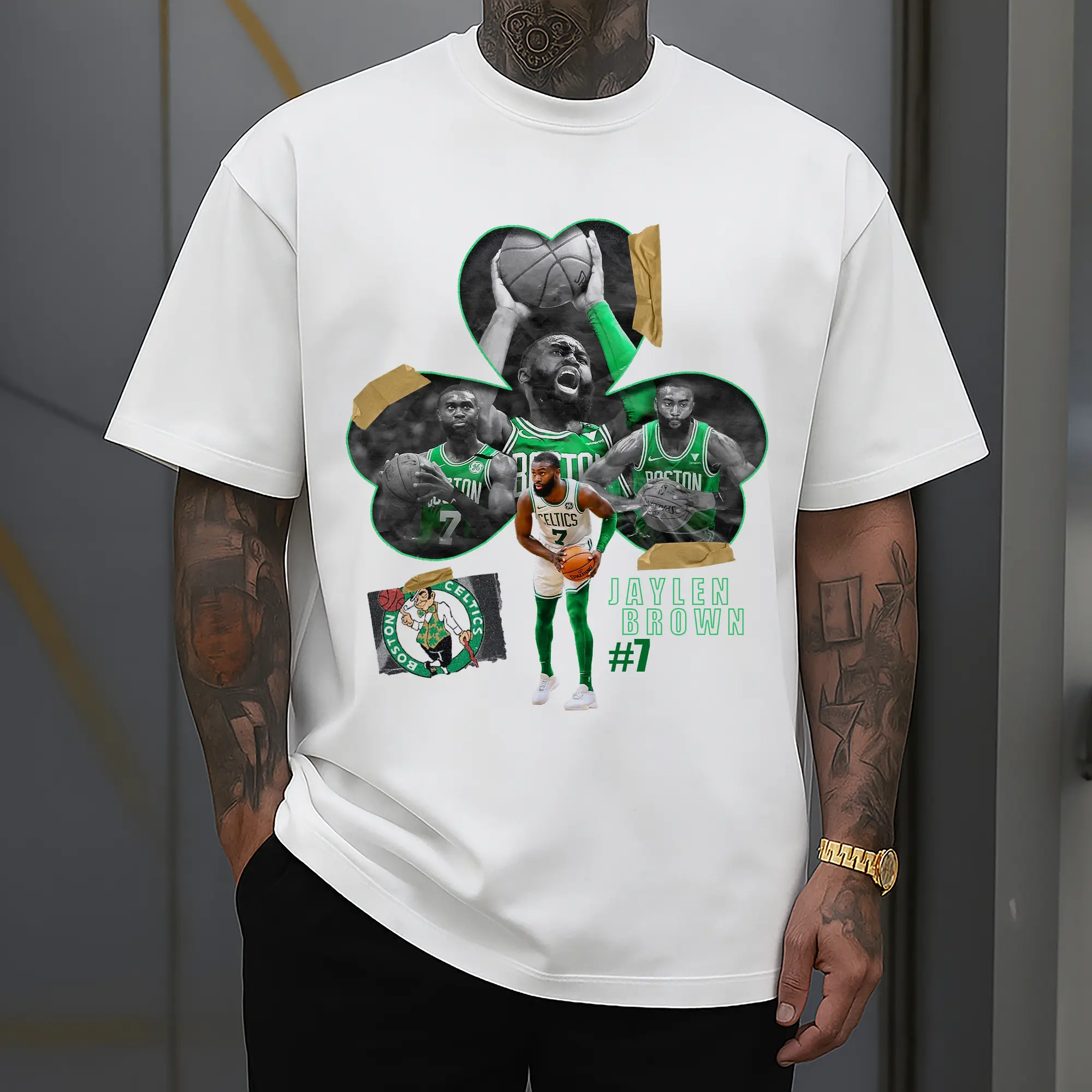 Jaylen Brown Boston Celtics #7 clover design Shirt