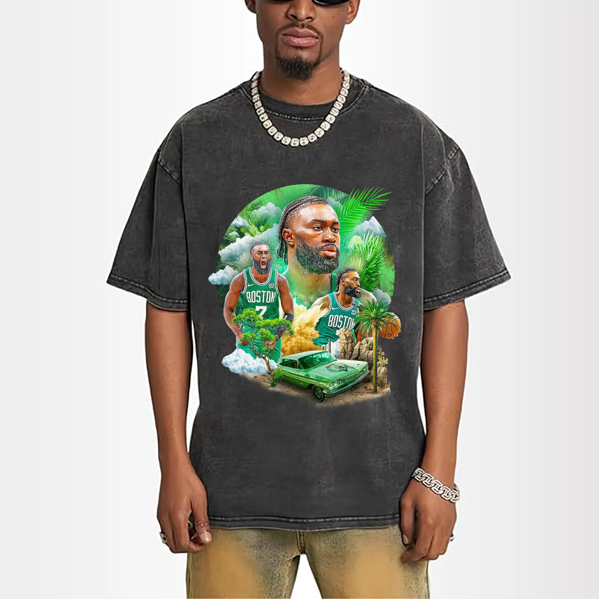 “Island of Green” Jaylen Brown Fantasy Shirt