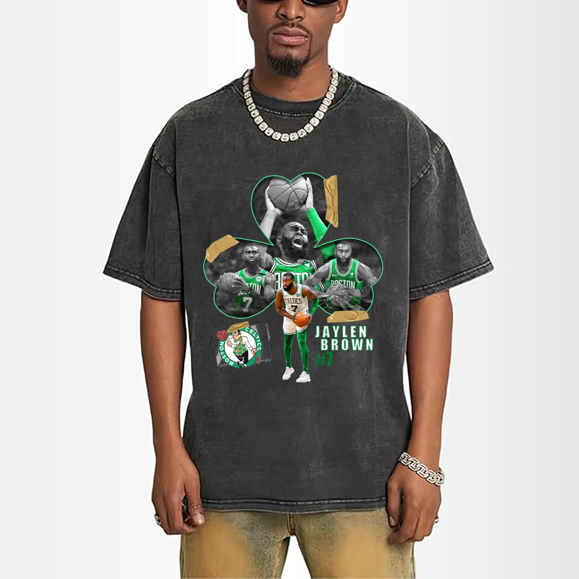 Jaylen Brown Boston Celtics #7 clover design Shirt