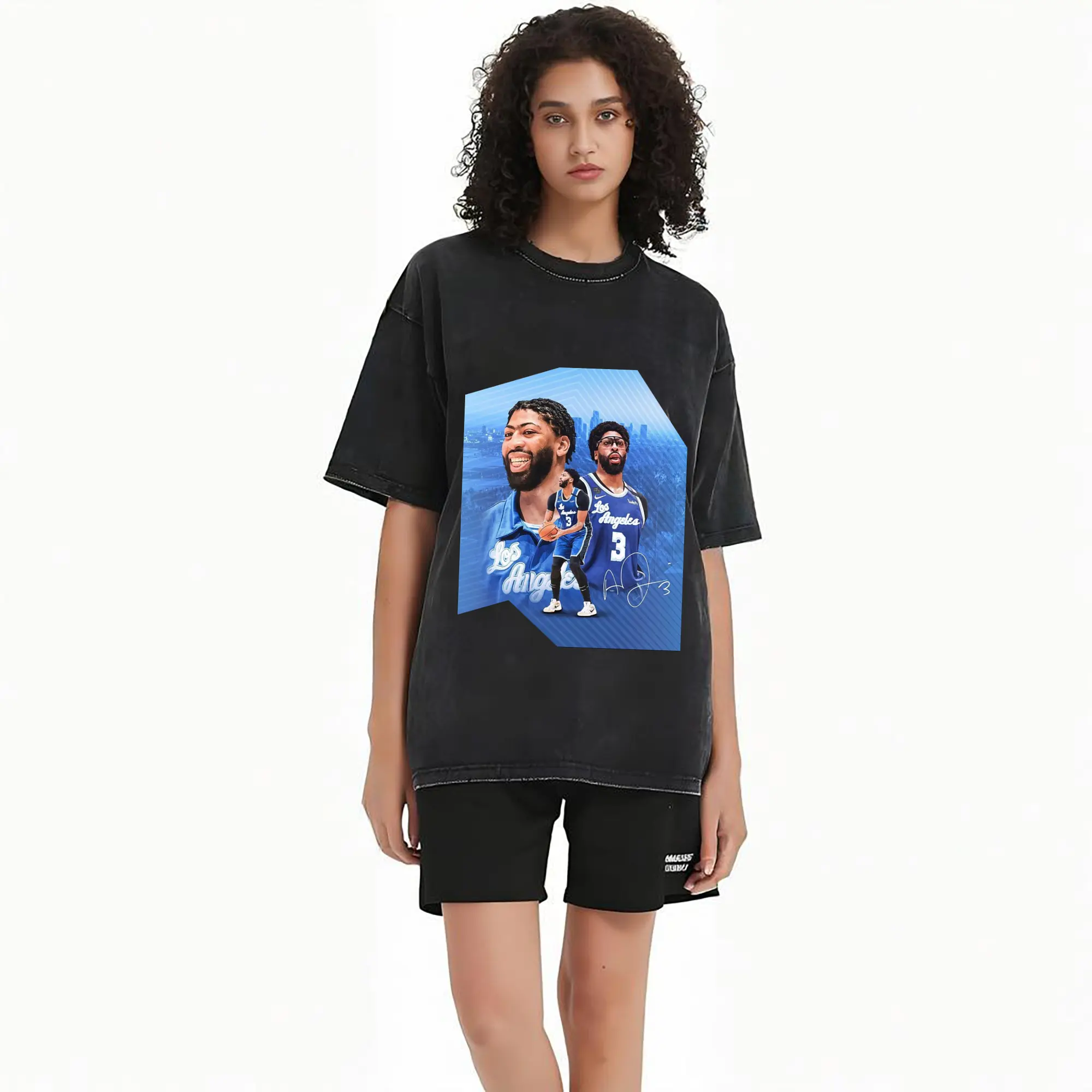 Anthony Davis Los Angeles Blue Design Basketball Shirt