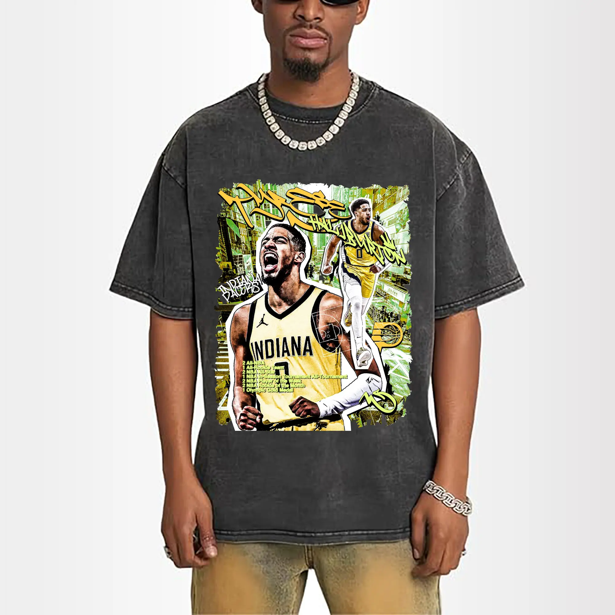 Tyrese Haliburton Career highlights Time Comic Style Shirt