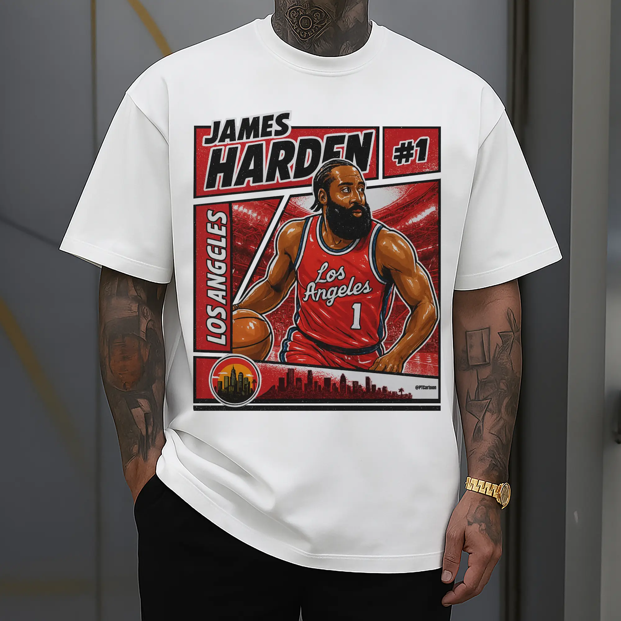 James Harden #1 Los Angeles Cartoon Shirt