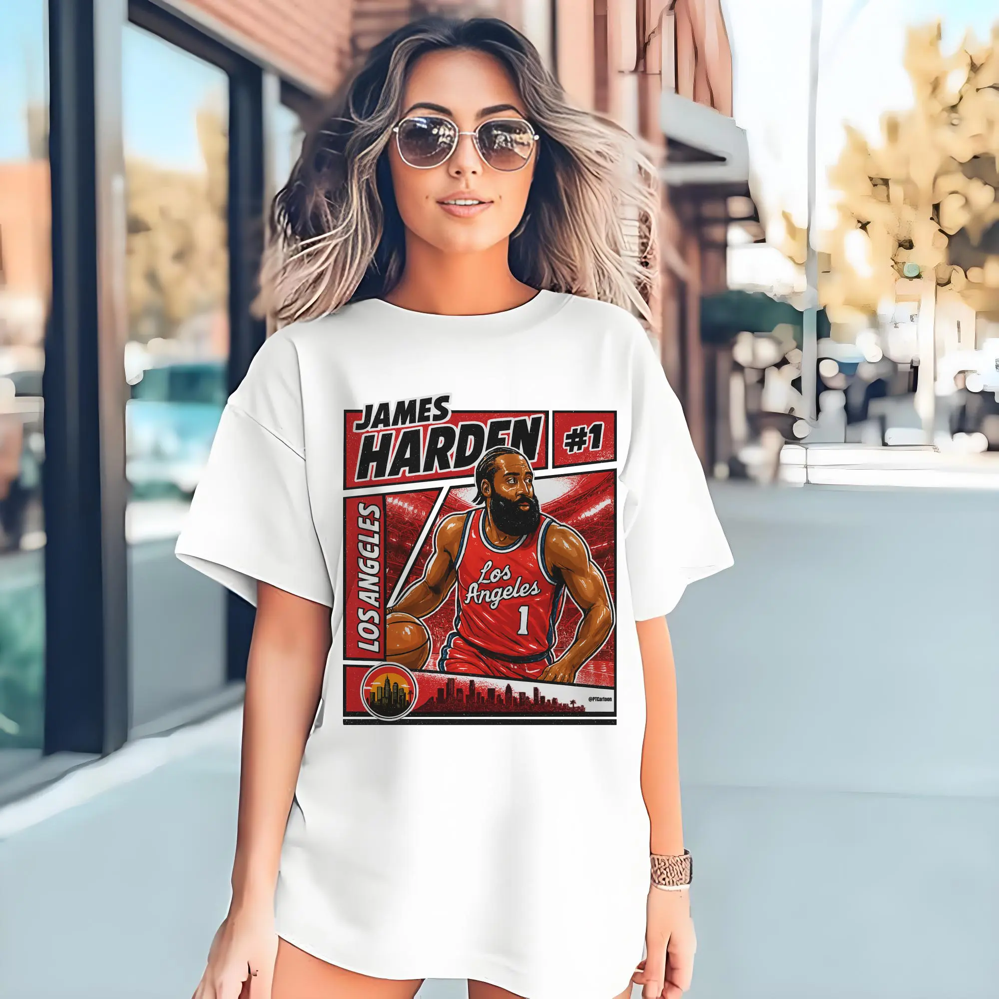 James Harden #1 Los Angeles Cartoon Shirt