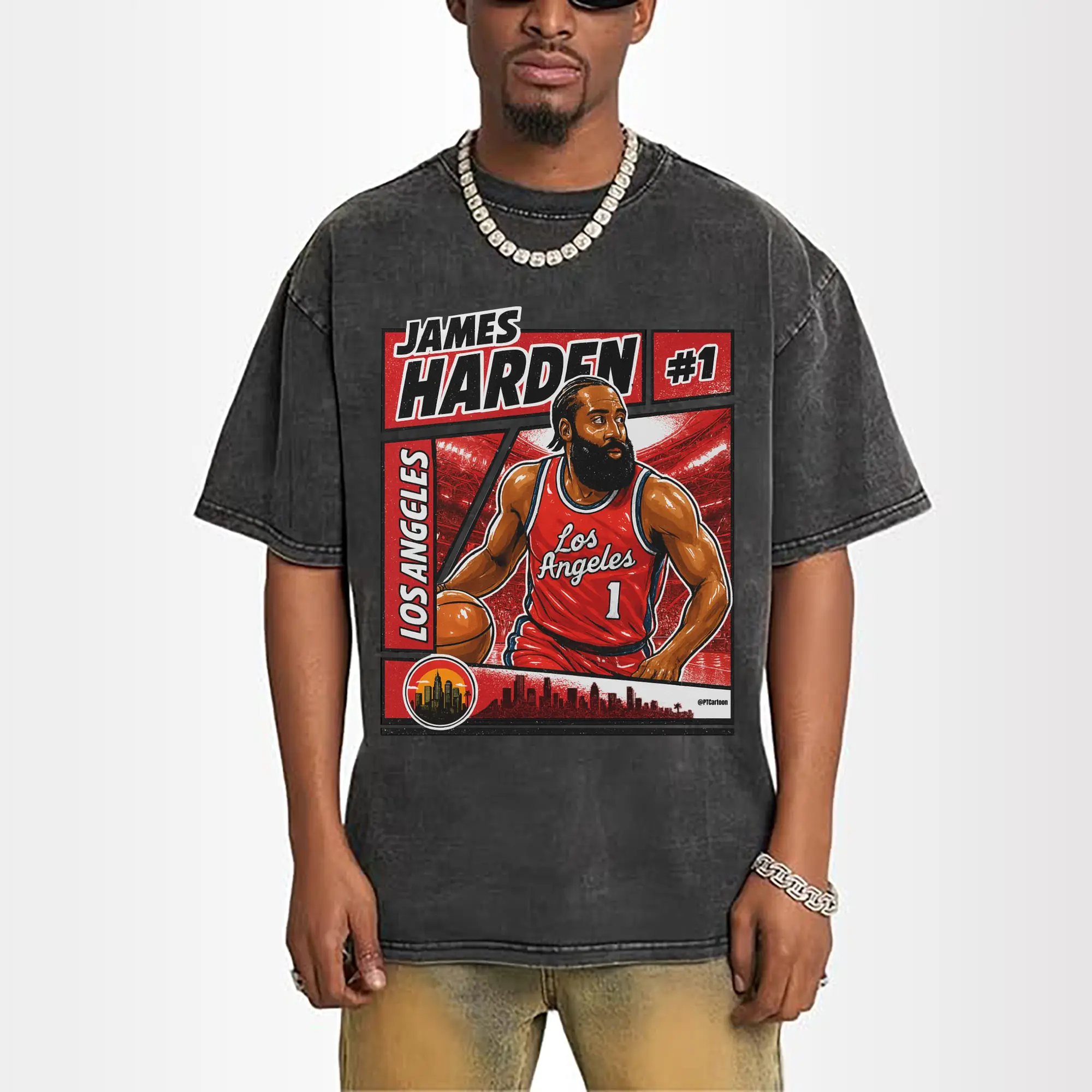 James Harden #1 Los Angeles Cartoon Shirt