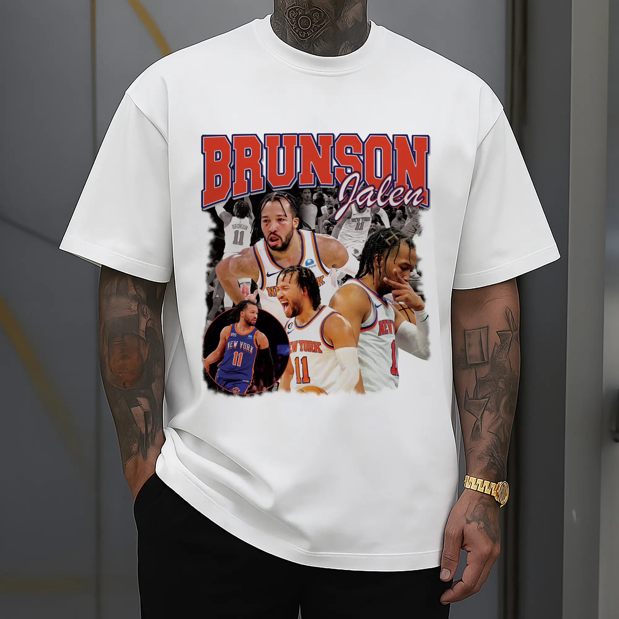 NYC Grit Jalen Brunson Explosive Emotion Graphic Shirt
