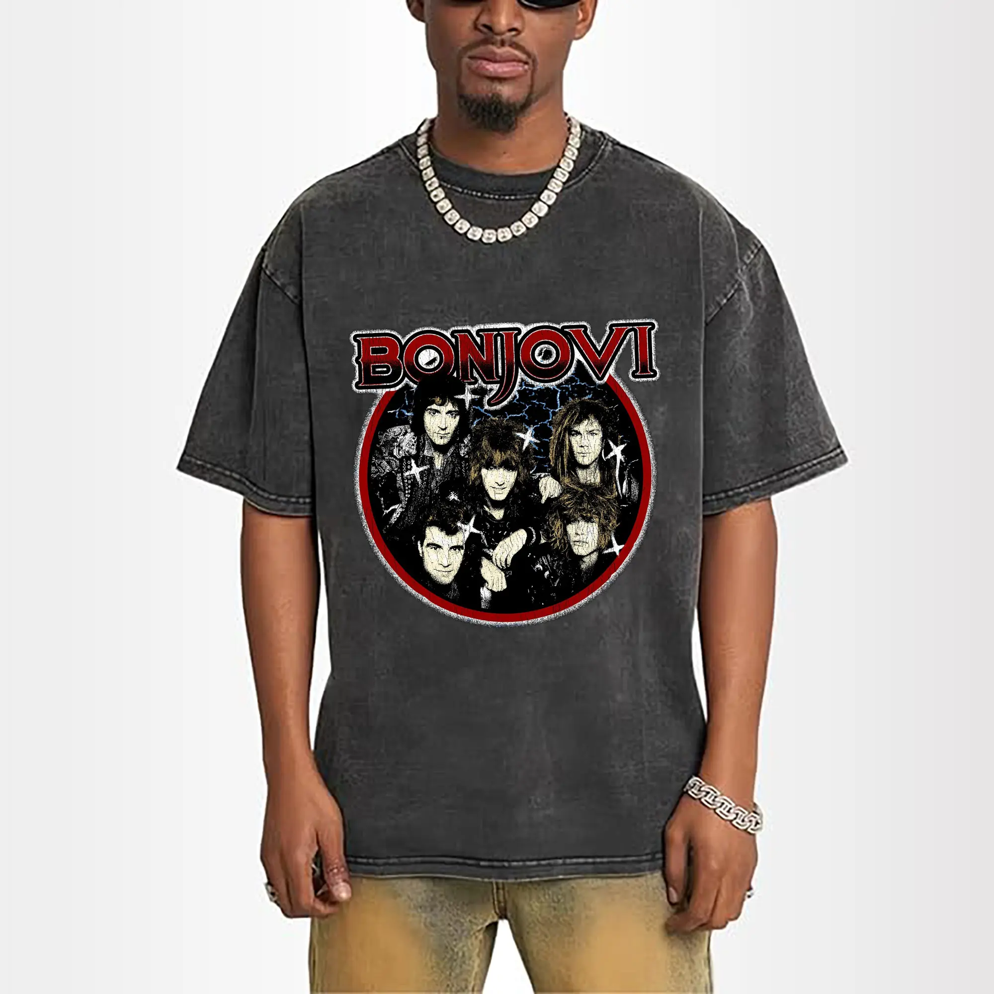 Bon Jovi Vintage Rock Band DIY Shirt