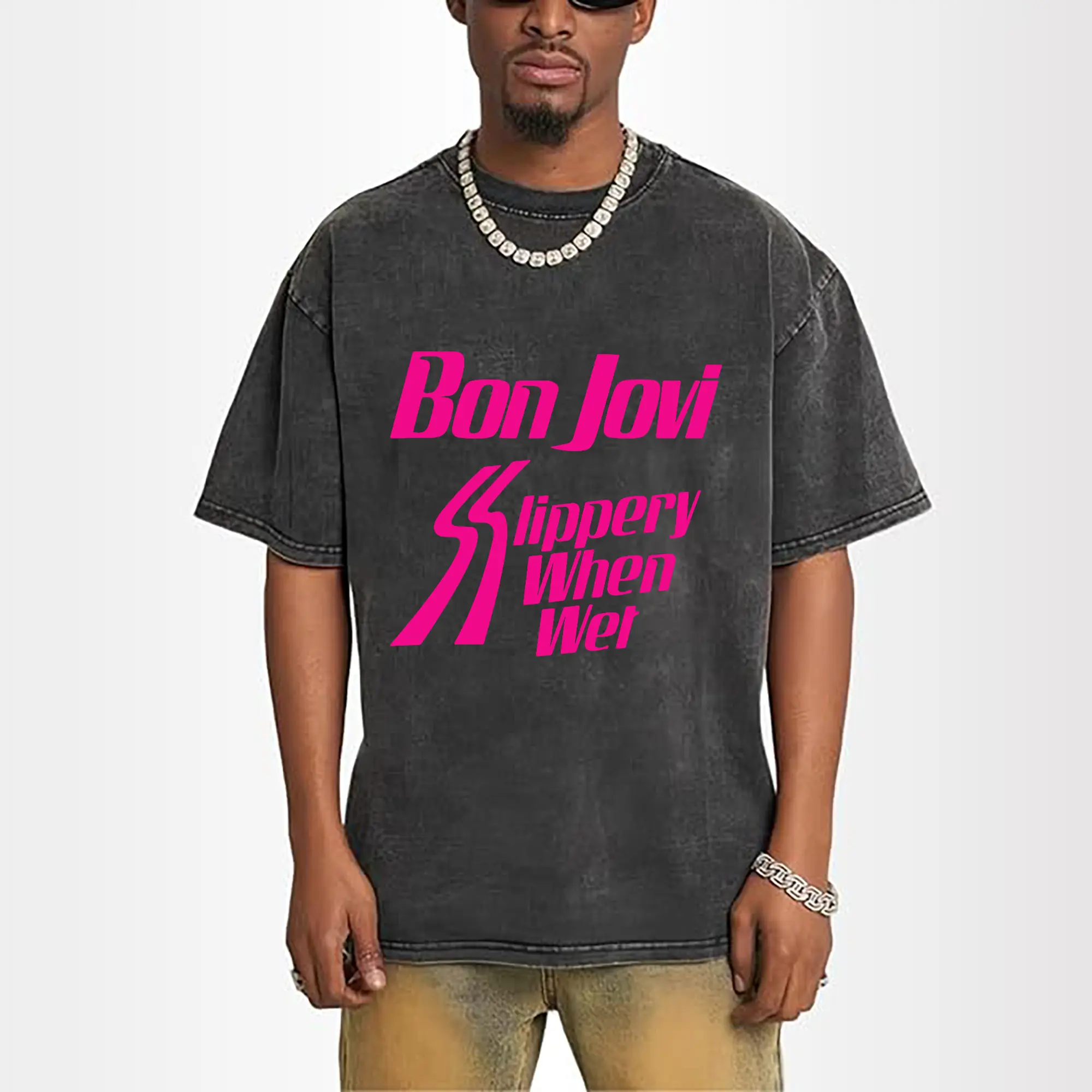 Bon Jovi《Slippery When Wet》Album Inspired DIY Shirt