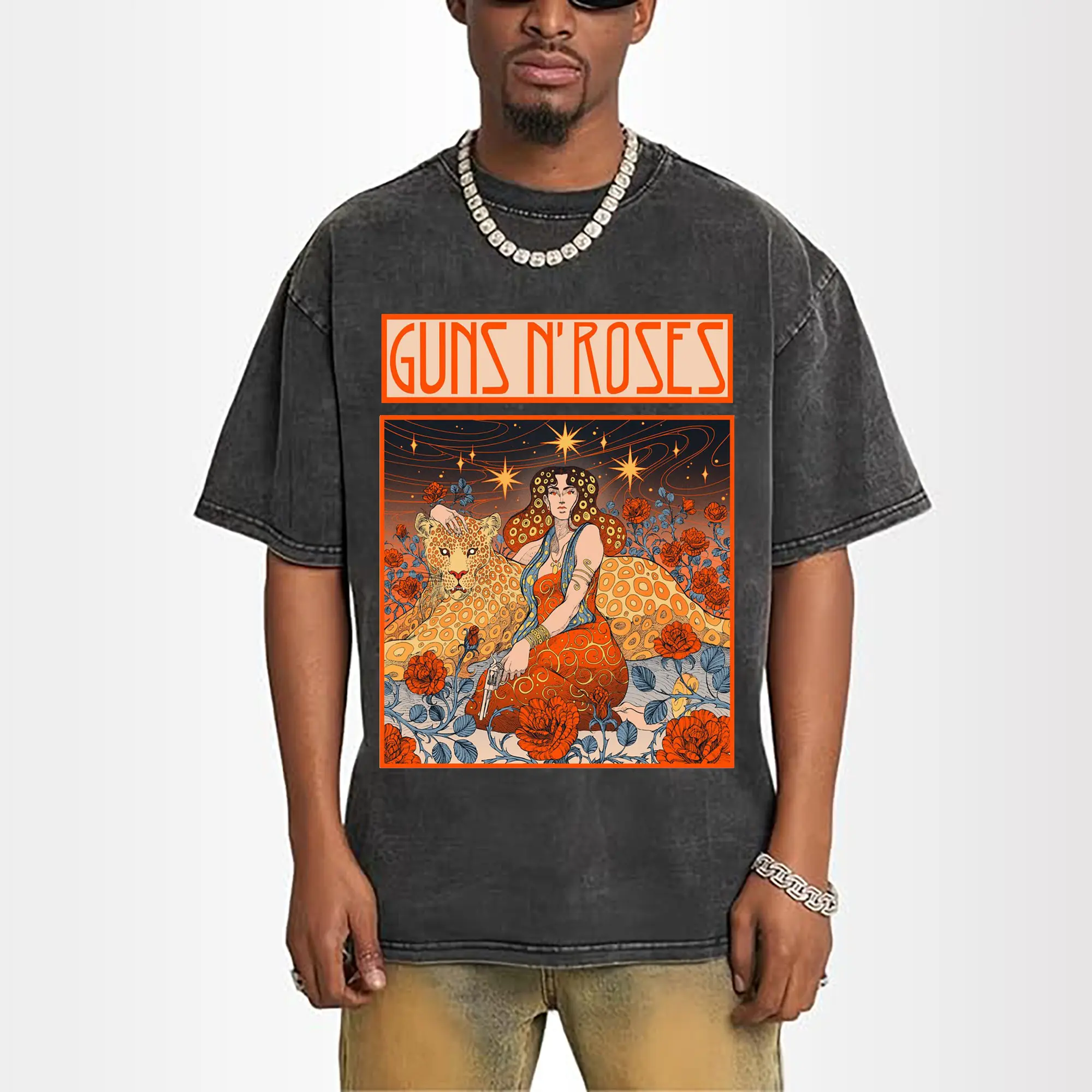 Guns N' Roses Art Nouveau Rock DIY Shirt