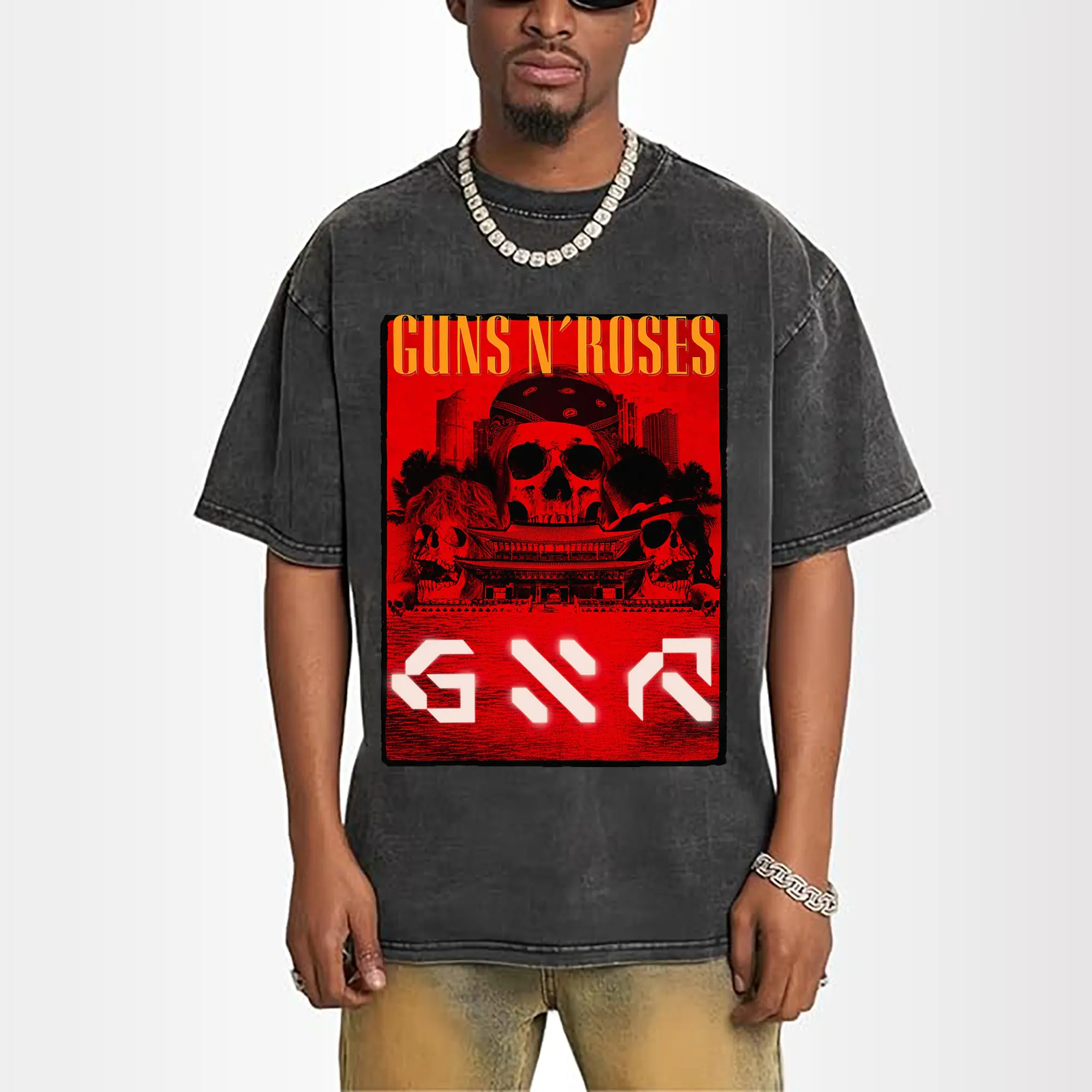 Guns N' Roses Rock Skull DIY Shirt
